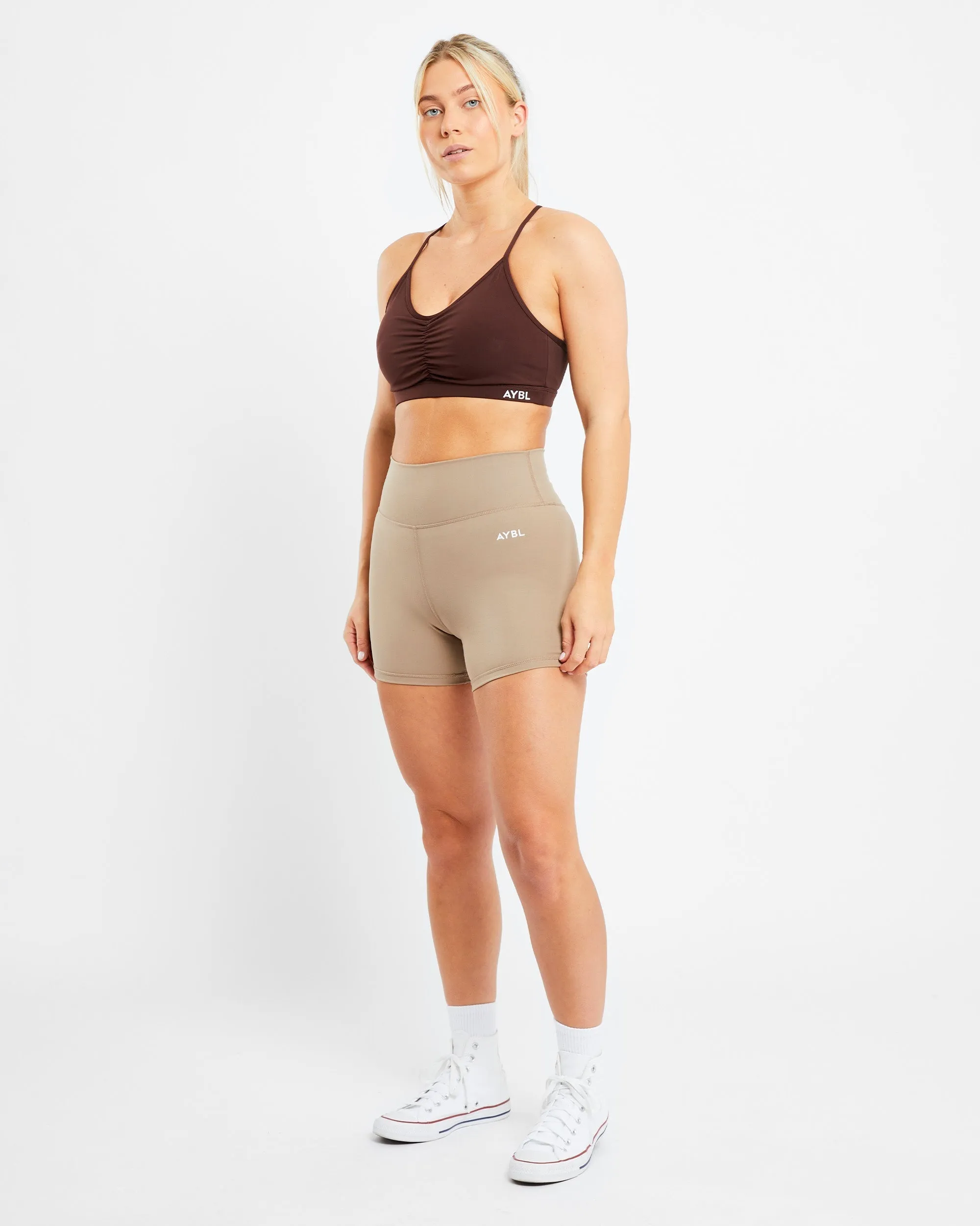 Essential Ruched Sports Bra - Chocolate Brown sold by AYBL product image thumbnail 3