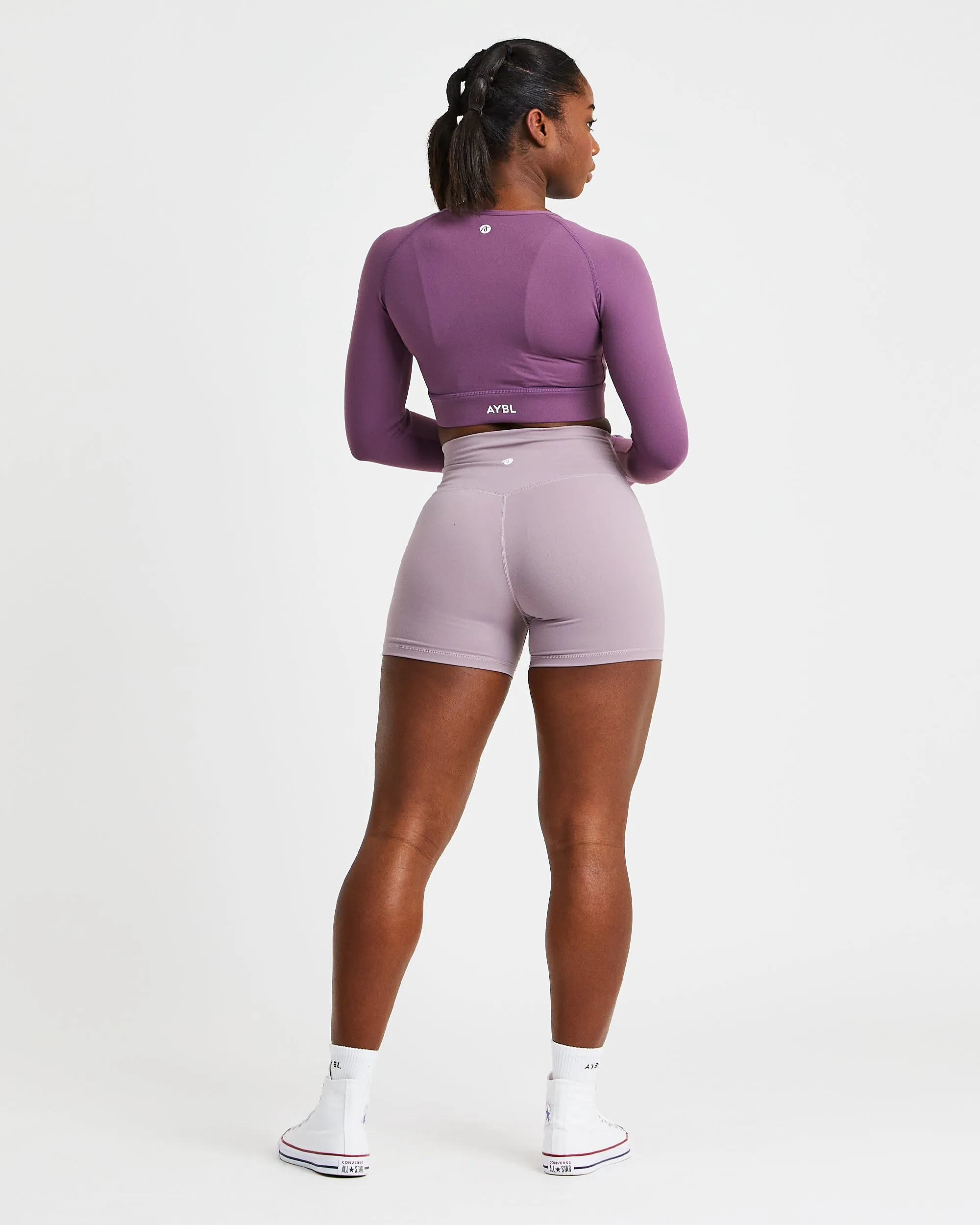 Core Long Sleeve Crop Top - Purple sold by AYBL product image thumbnail 4