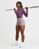 Core Long Sleeve Crop Top - Purple sold by AYBL