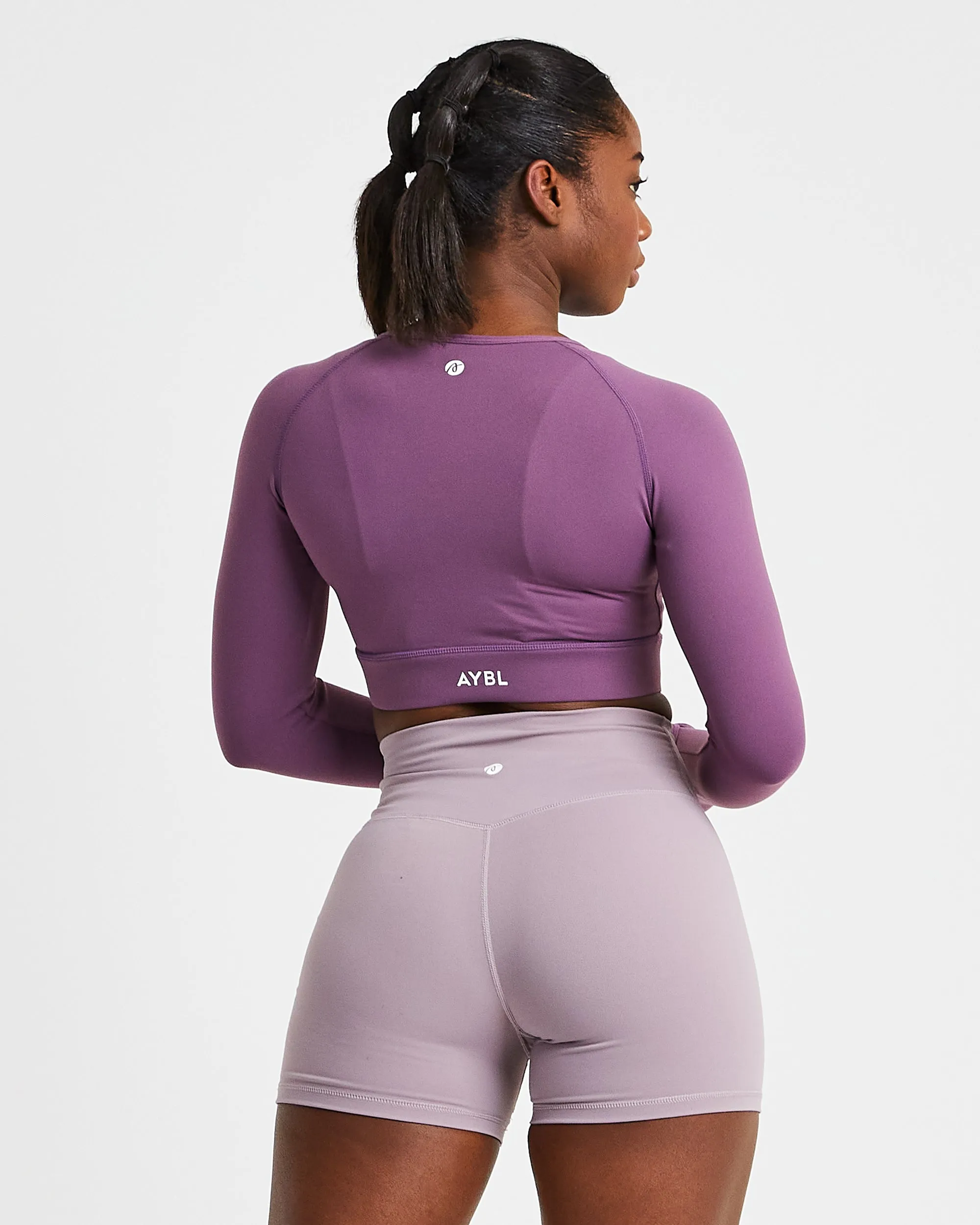 Core Long Sleeve Crop Top - Purple sold by AYBL product image thumbnail 2