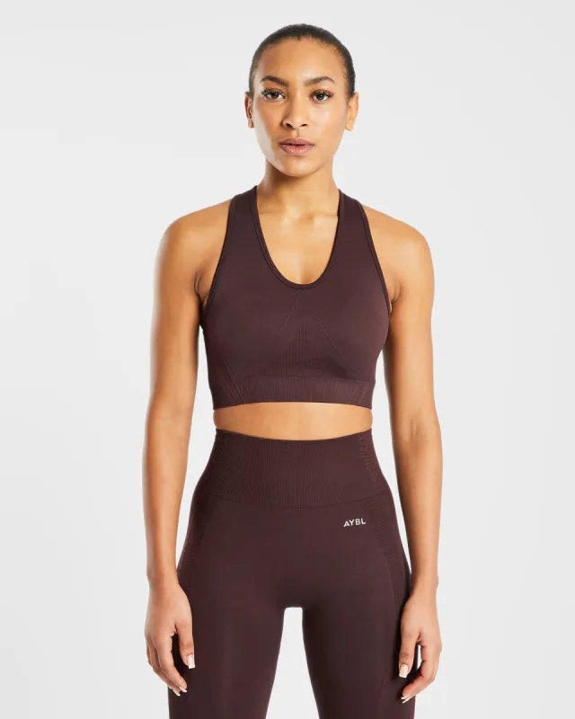 Balance V2 Seamless Sports Bra - Chocolate Brown sold by AYBL
