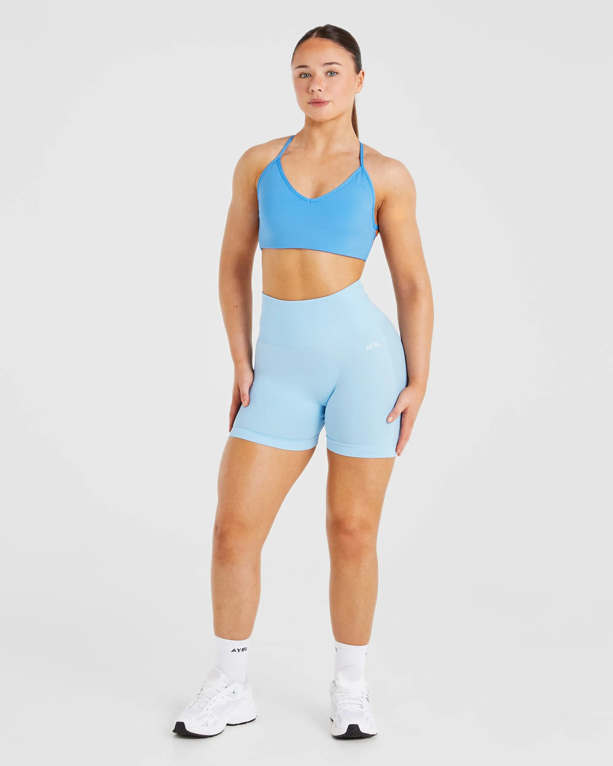 Essential Crossback Sports Bra - Summer Blue sold by AYBL product image thumbnail 3