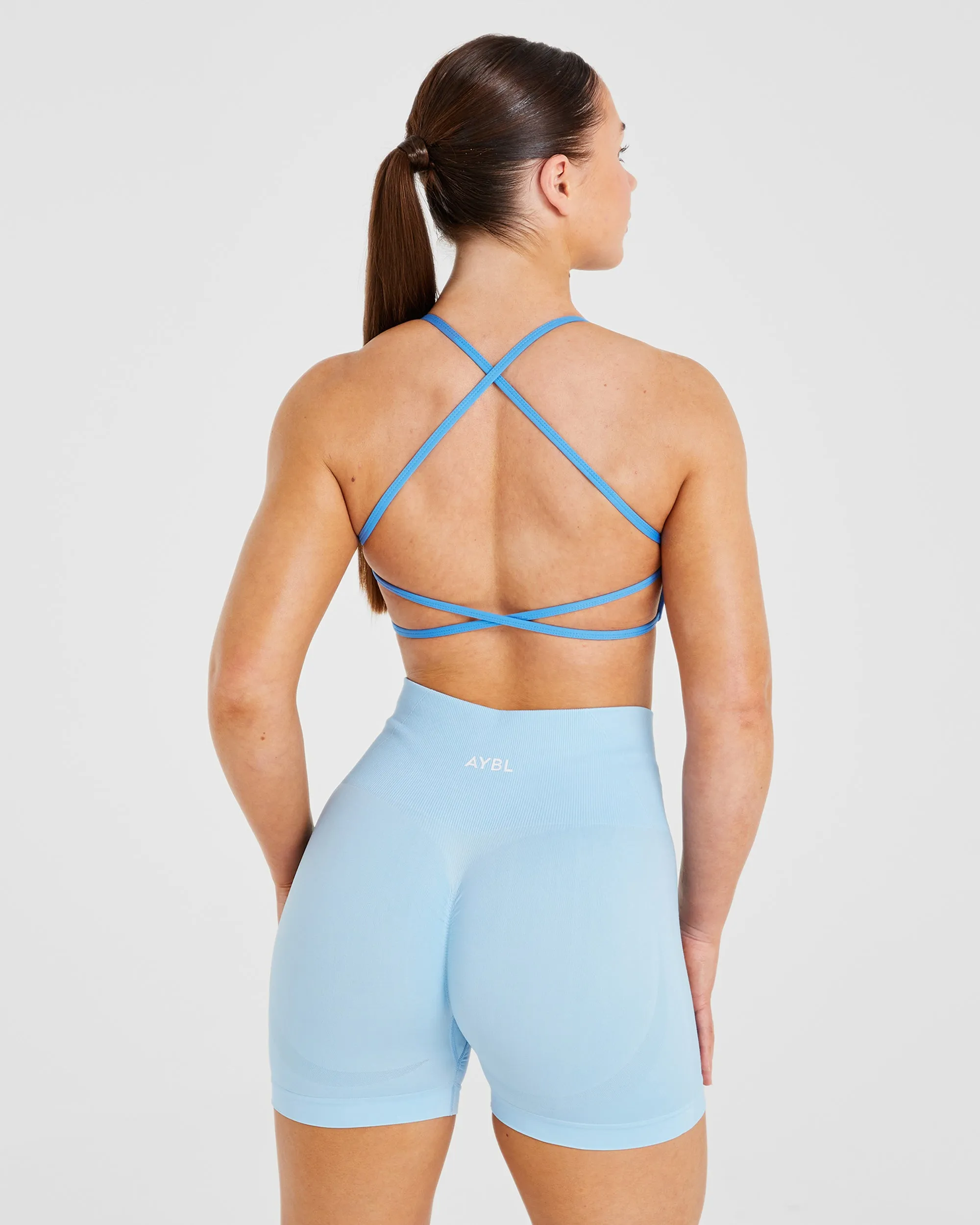 Essential Crossback Sports Bra - Summer Blue sold by AYBL product image thumbnail 2