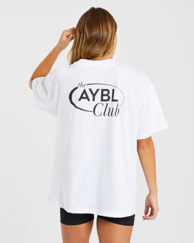 AYBL Club Oversized T Shirt - White sold by AYBL