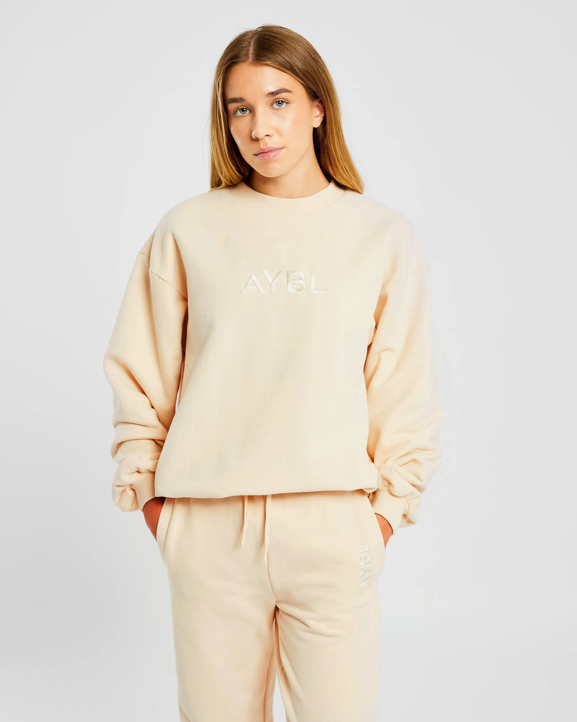 Everyday Relaxed Sweater - Cream sold by AYBL