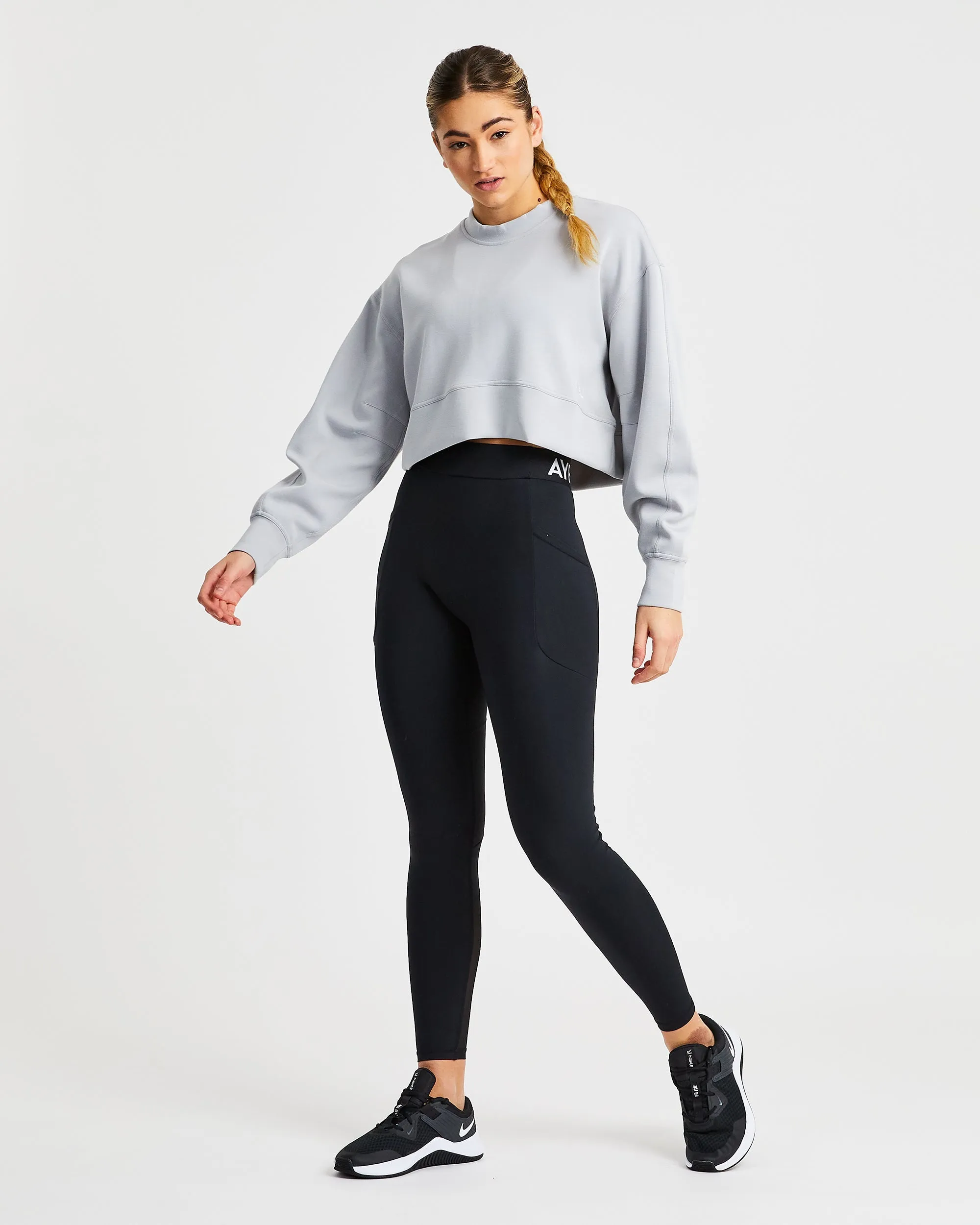 Oversized Crop Jumper - Ice Grey sold by AYBL product image thumbnail 3