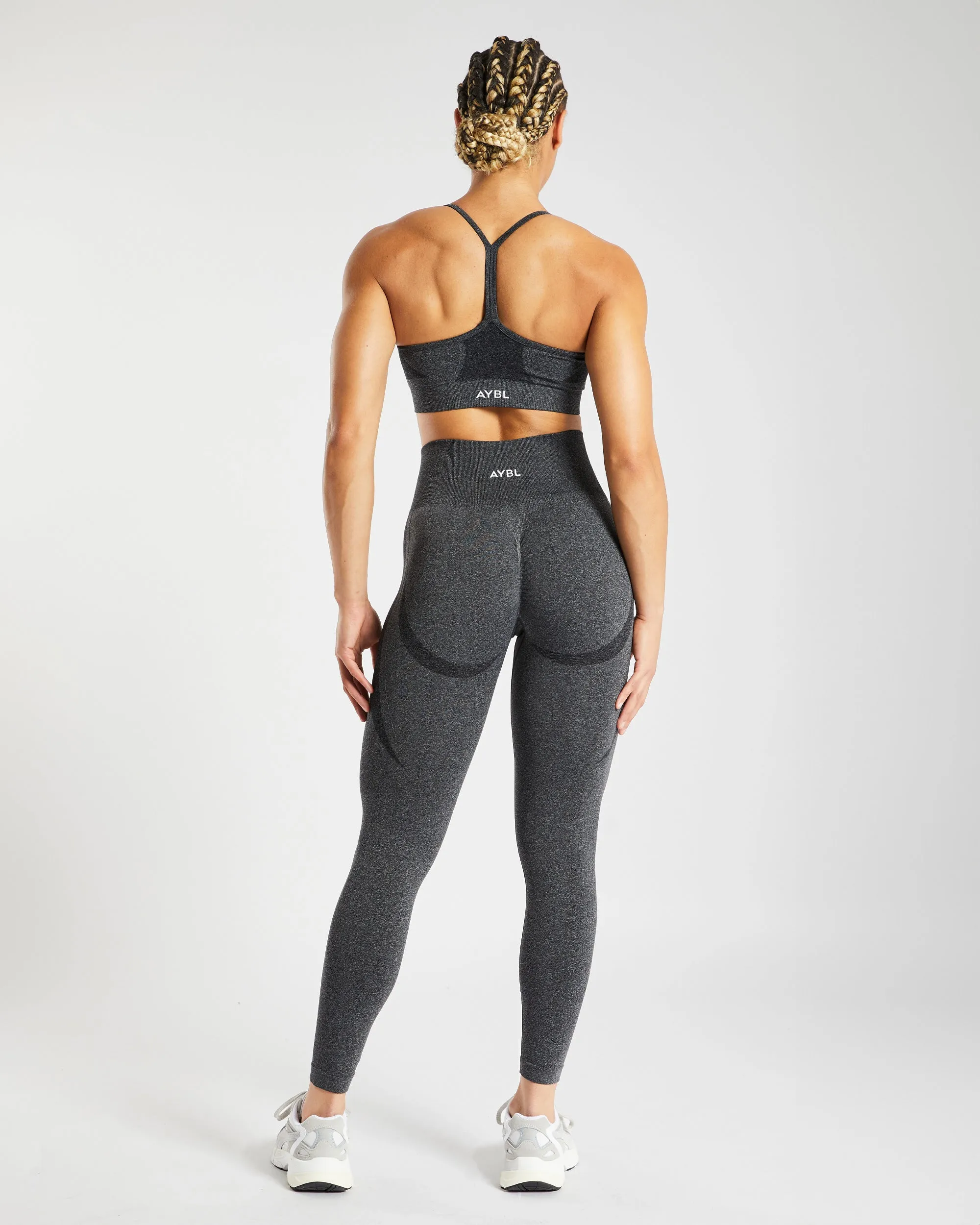 Empower Seamless Sports Bra - Black Marl sold by AYBL product image thumbnail 4