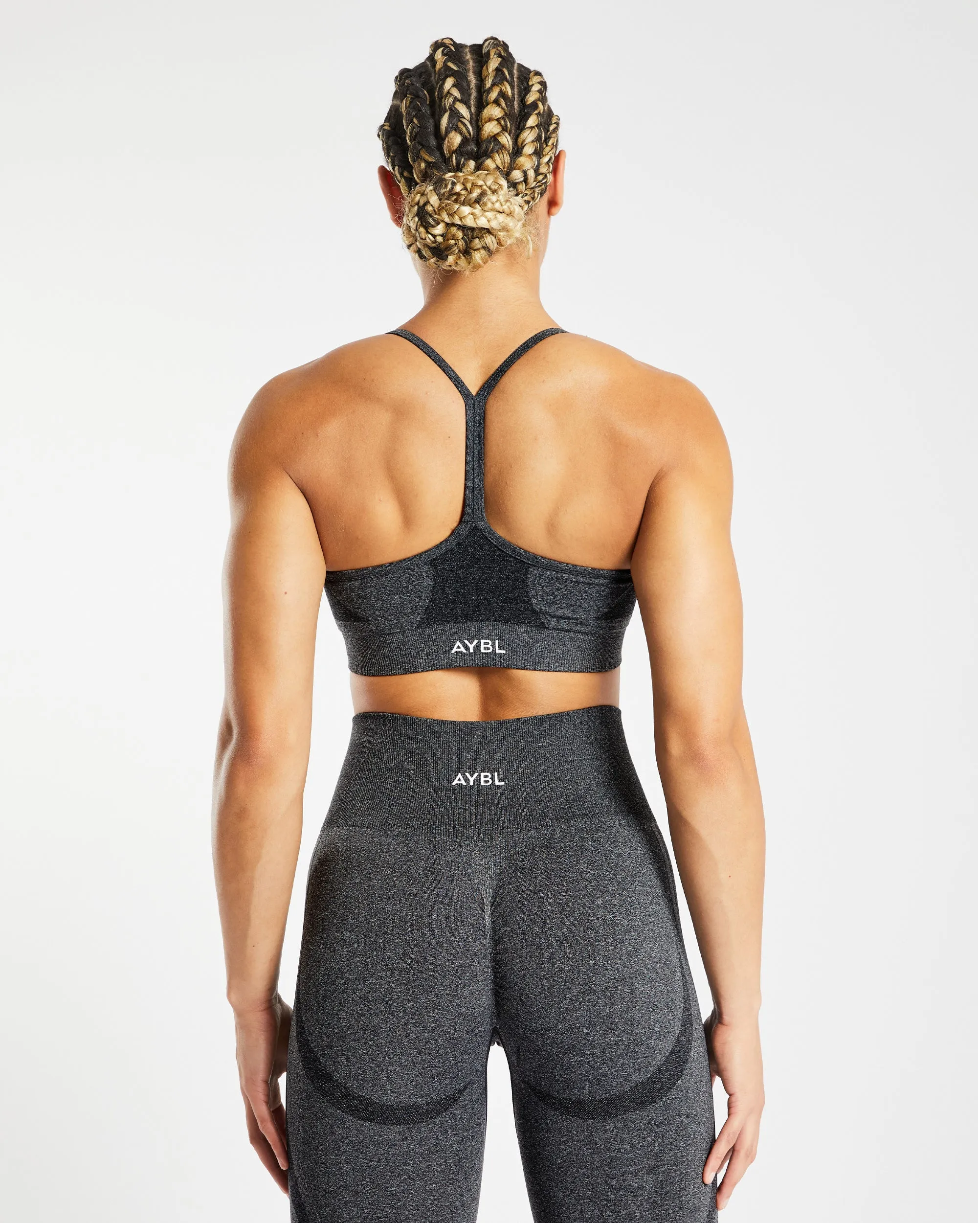 Empower Seamless Sports Bra - Black Marl sold by AYBL product image thumbnail 2