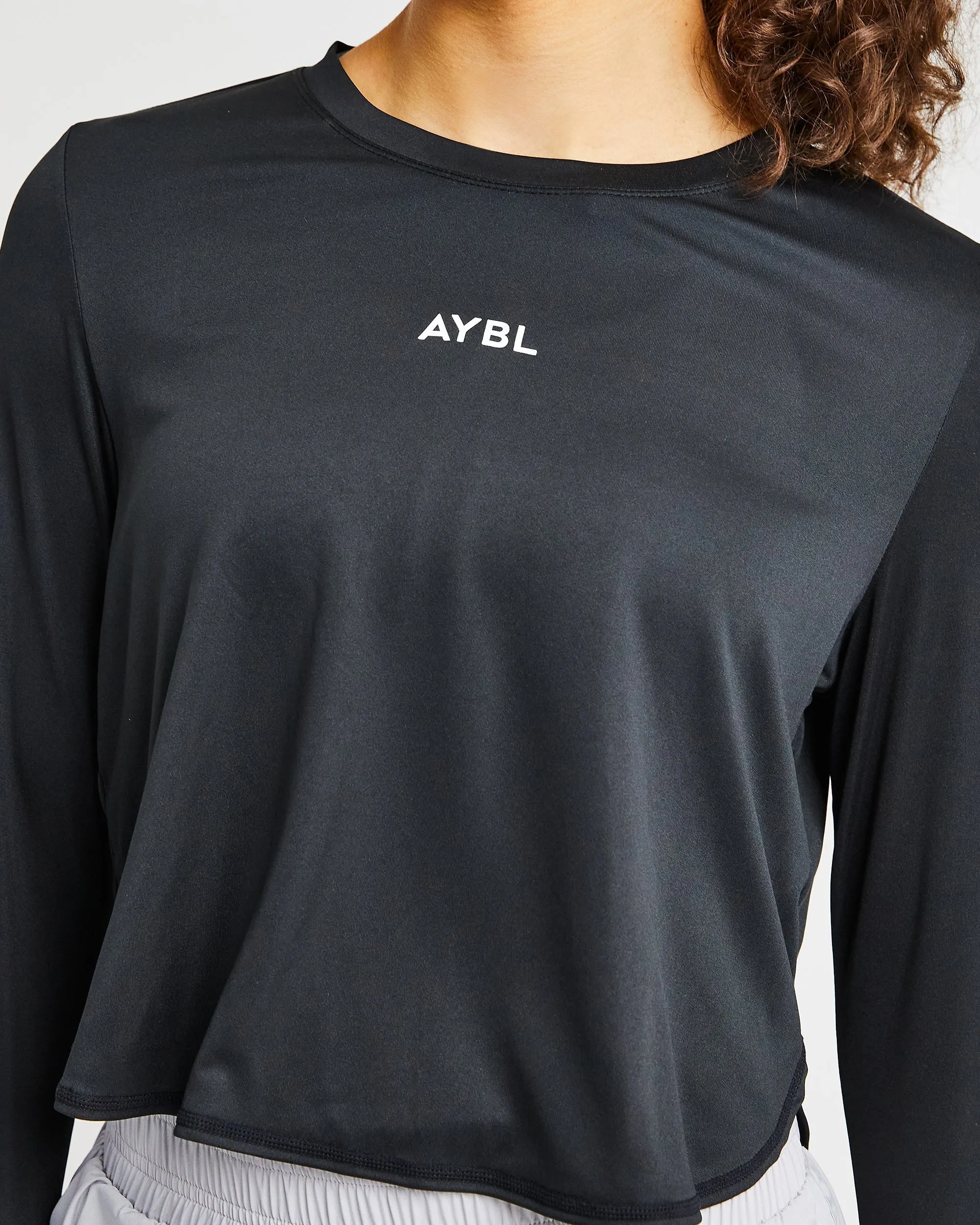 Define Long Sleeve Crop T - Black sold by AYBL product image thumbnail 5