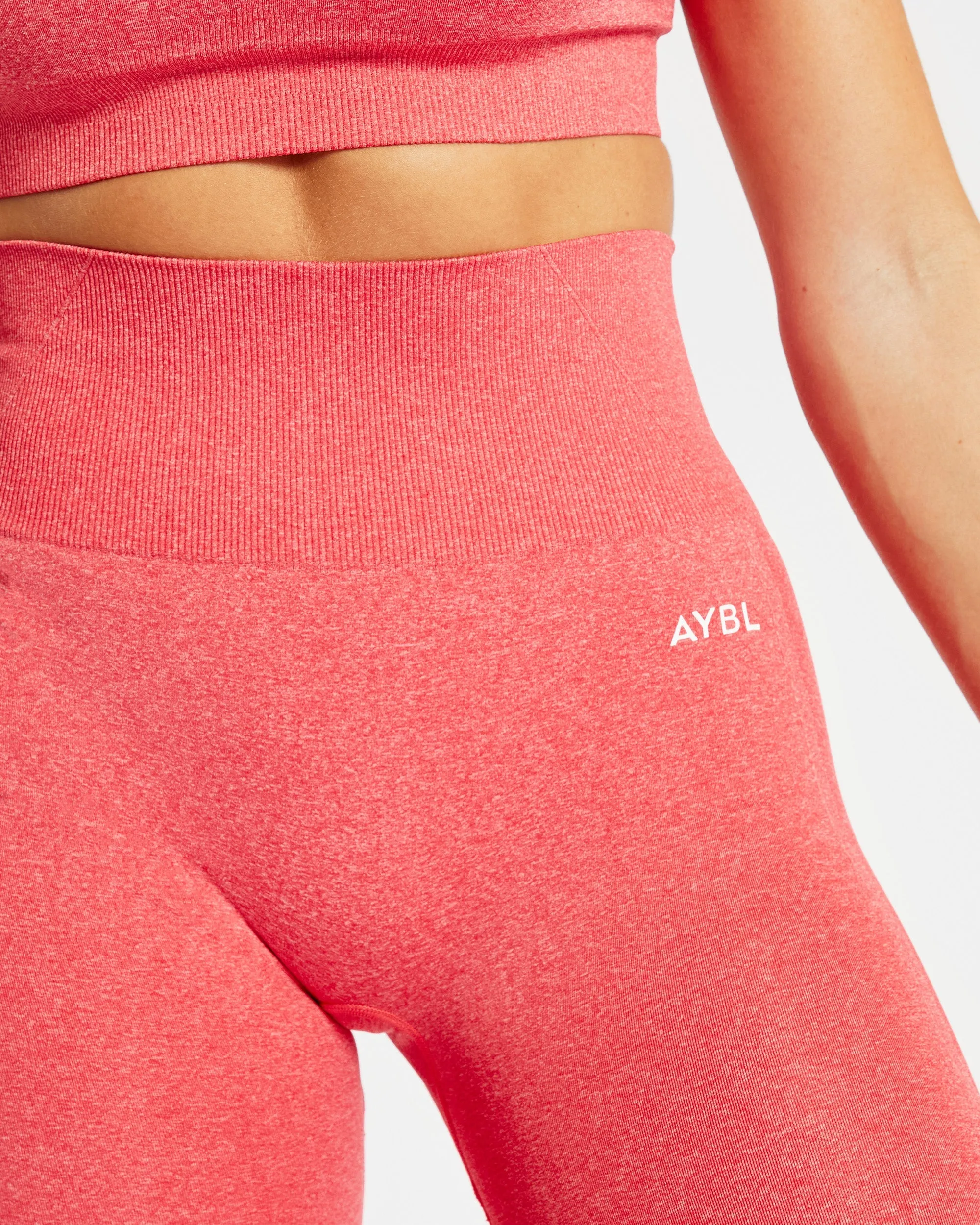 Empower Seamless Leggings - Coral Red Marl sold by AYBL product image thumbnail 5