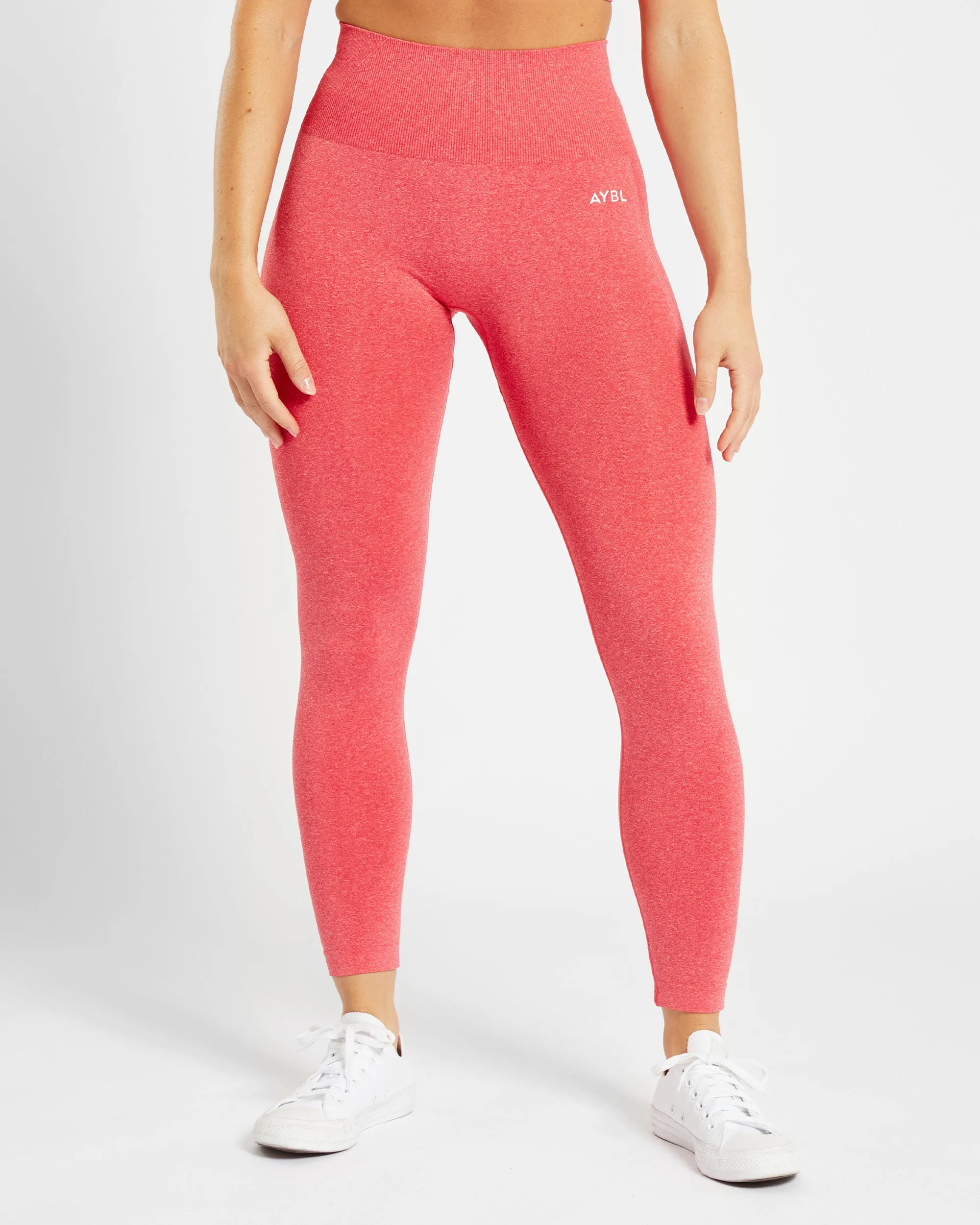 Empower Seamless Leggings - Coral Red Marl sold by AYBL