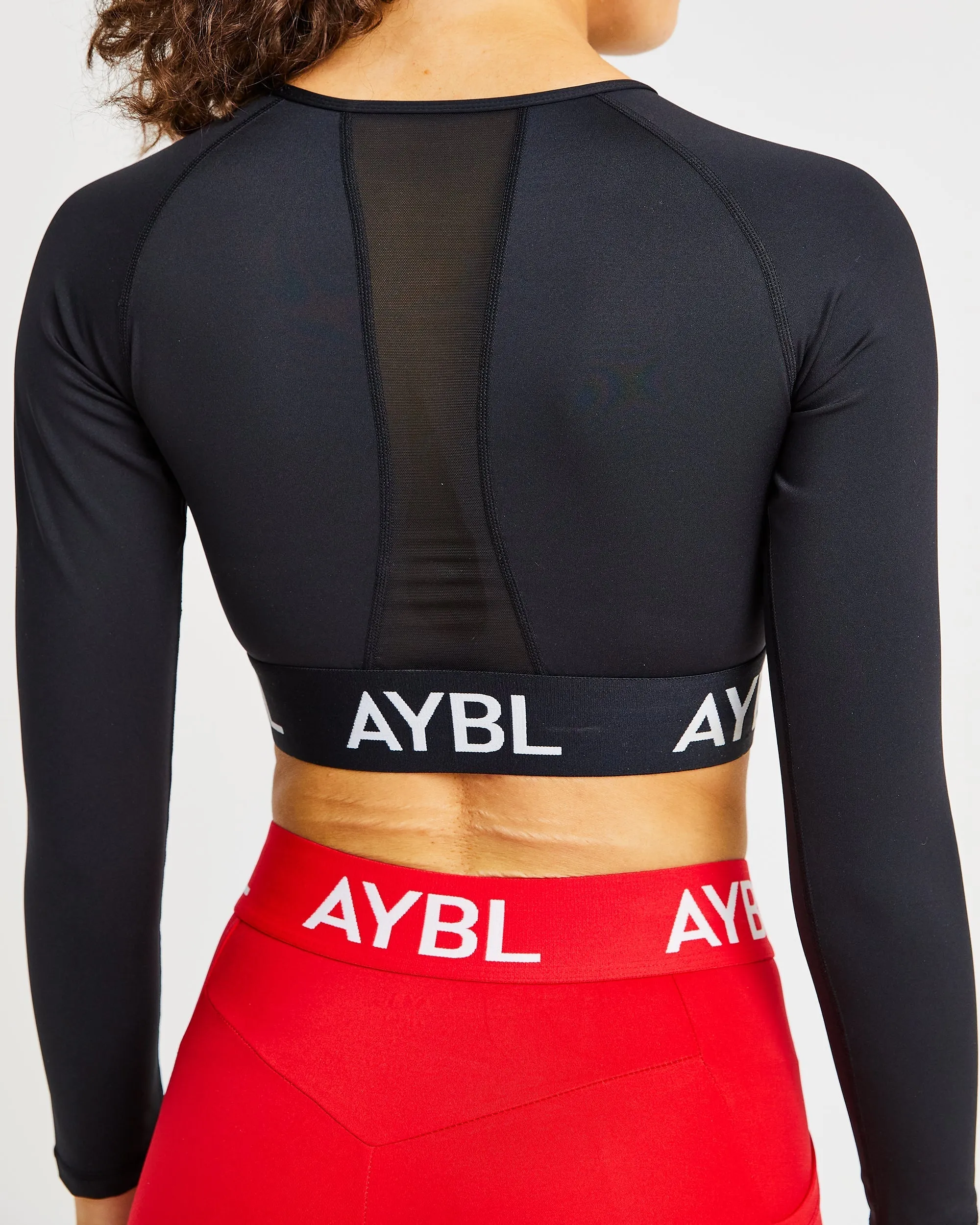 Training Long Sleeve Crop Top - Black sold by AYBL product image thumbnail 5