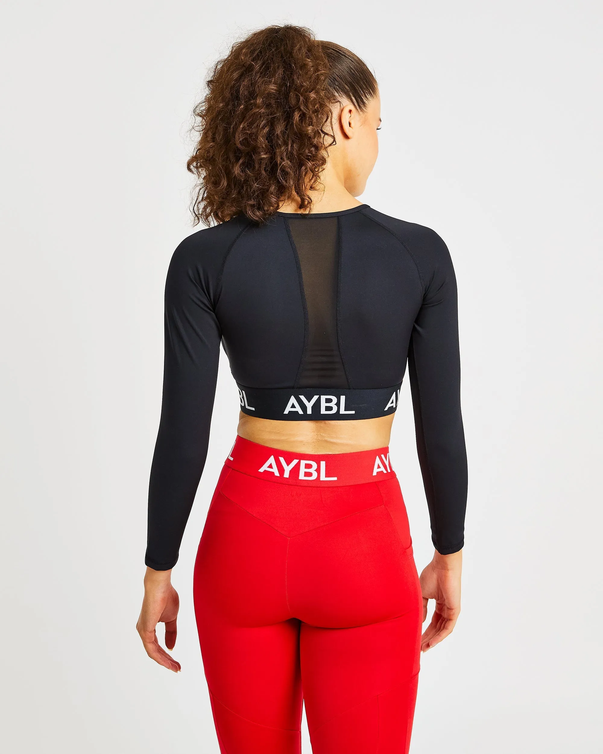 Training Long Sleeve Crop Top - Black sold by AYBL product image thumbnail 2