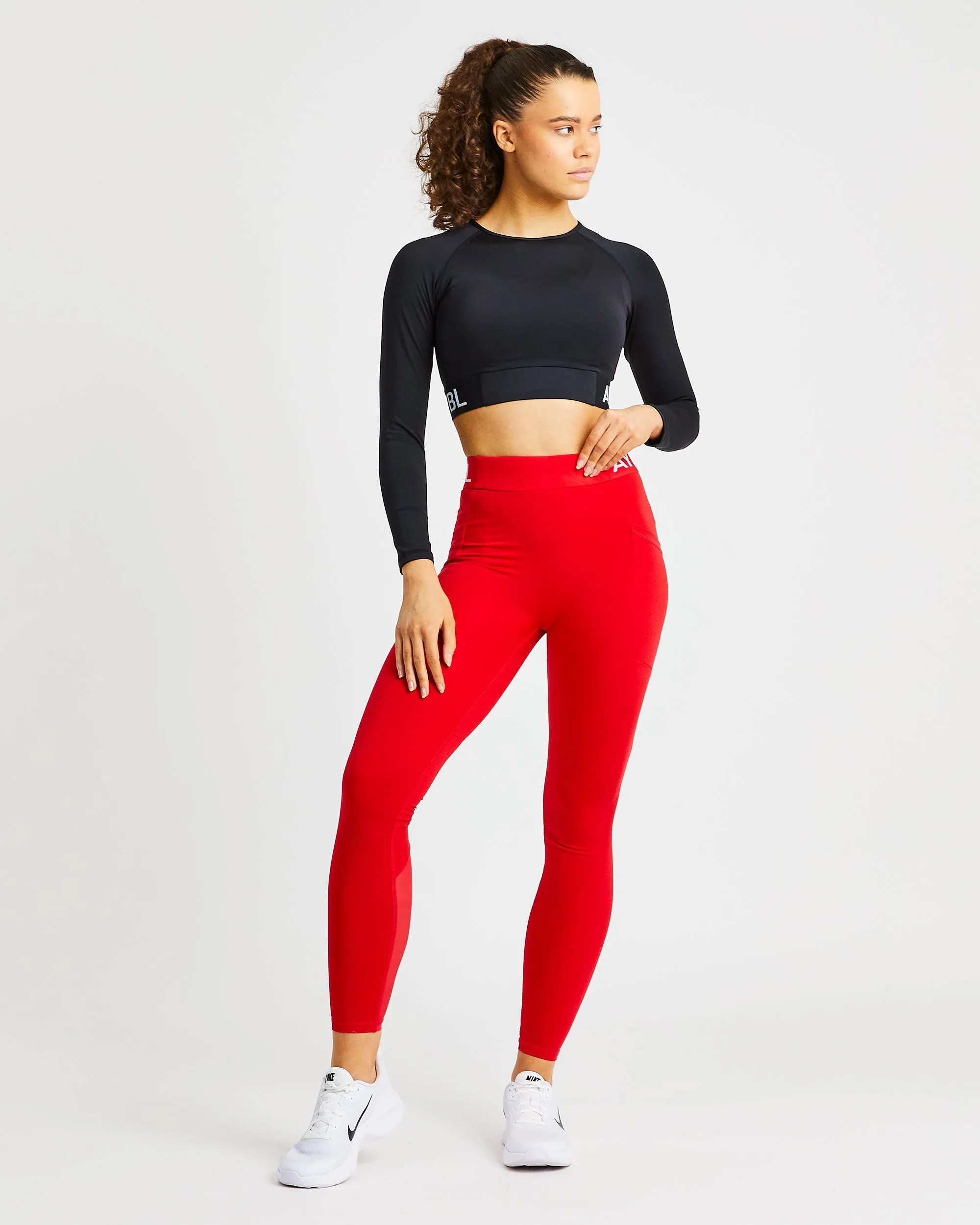 Training Long Sleeve Crop Top - Black sold by AYBL product image thumbnail 3