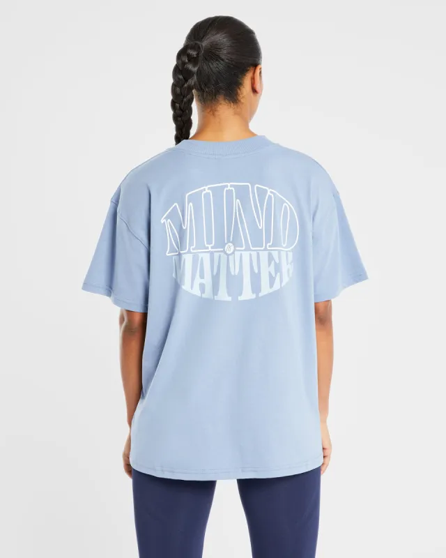 Mind Over Matter Oversized T Shirt - Blue sold by AYBL