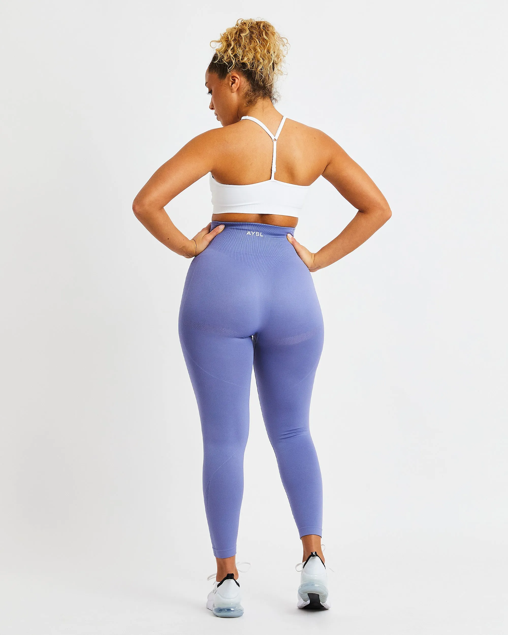 Essential Seamless V Neck Sports Bra - White sold by AYBL product image thumbnail 4