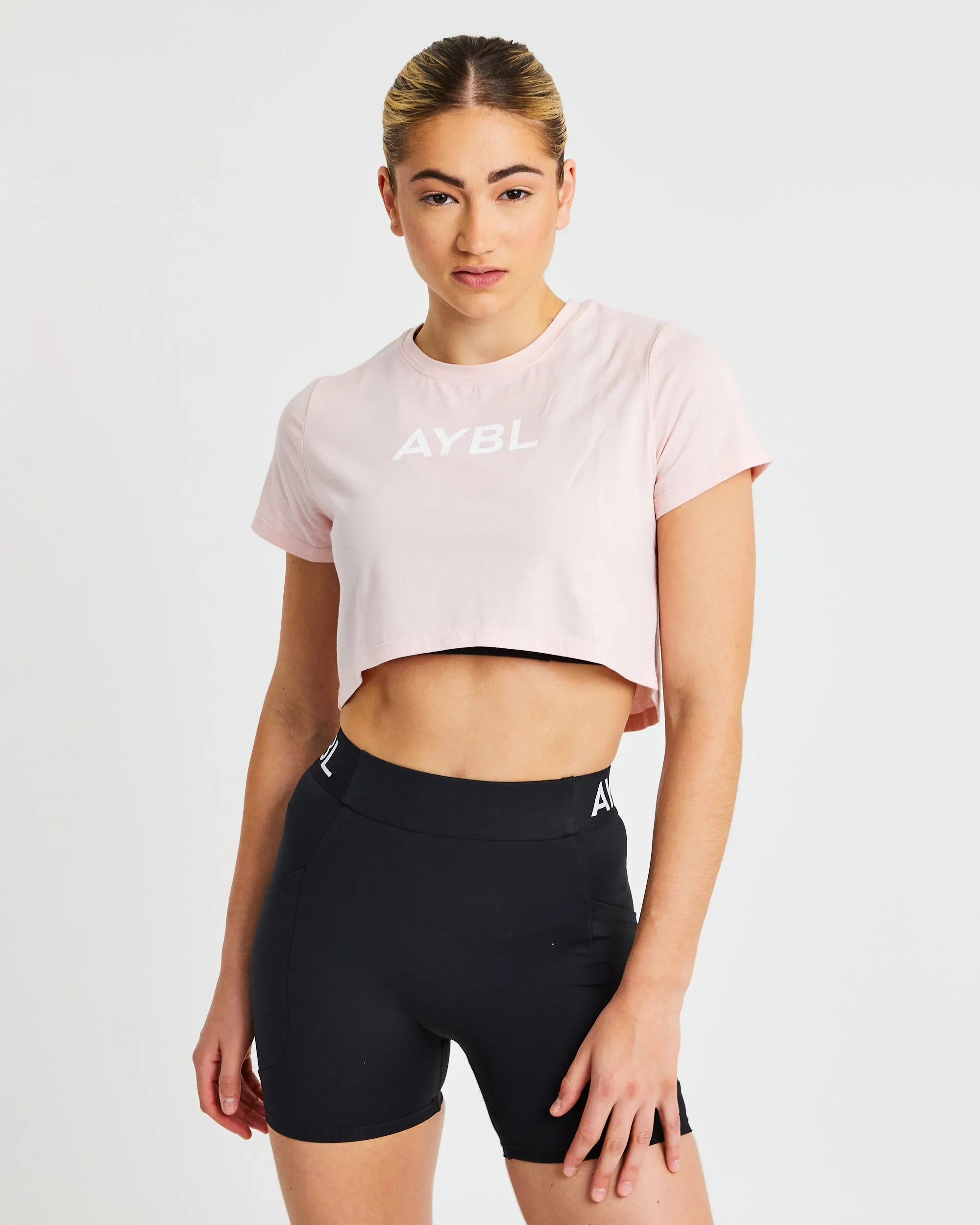 Crop T Shirt - Blush Pink sold by AYBL
