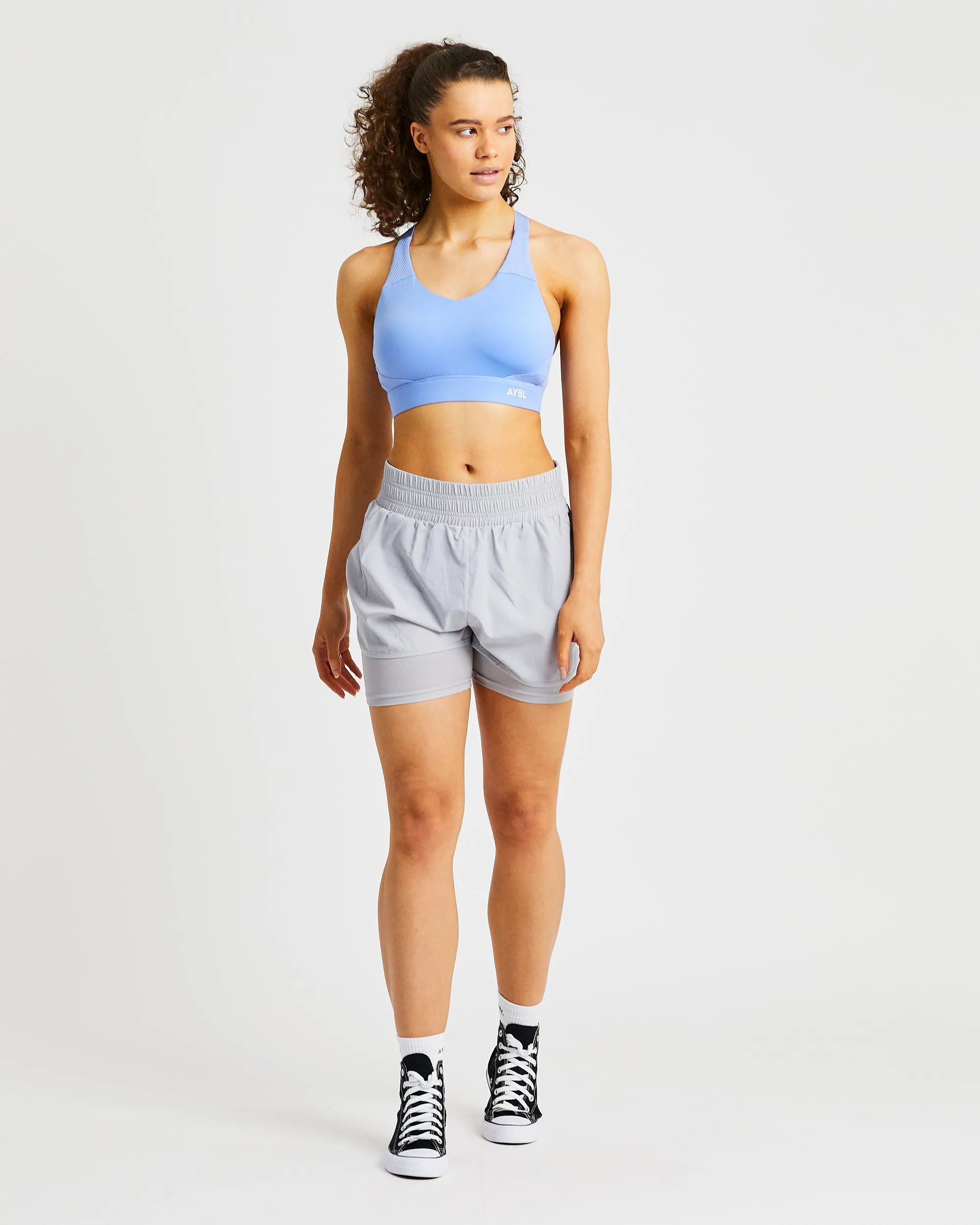 Sportive Open Back Sports Bra - Blue sold by AYBL product image thumbnail 3