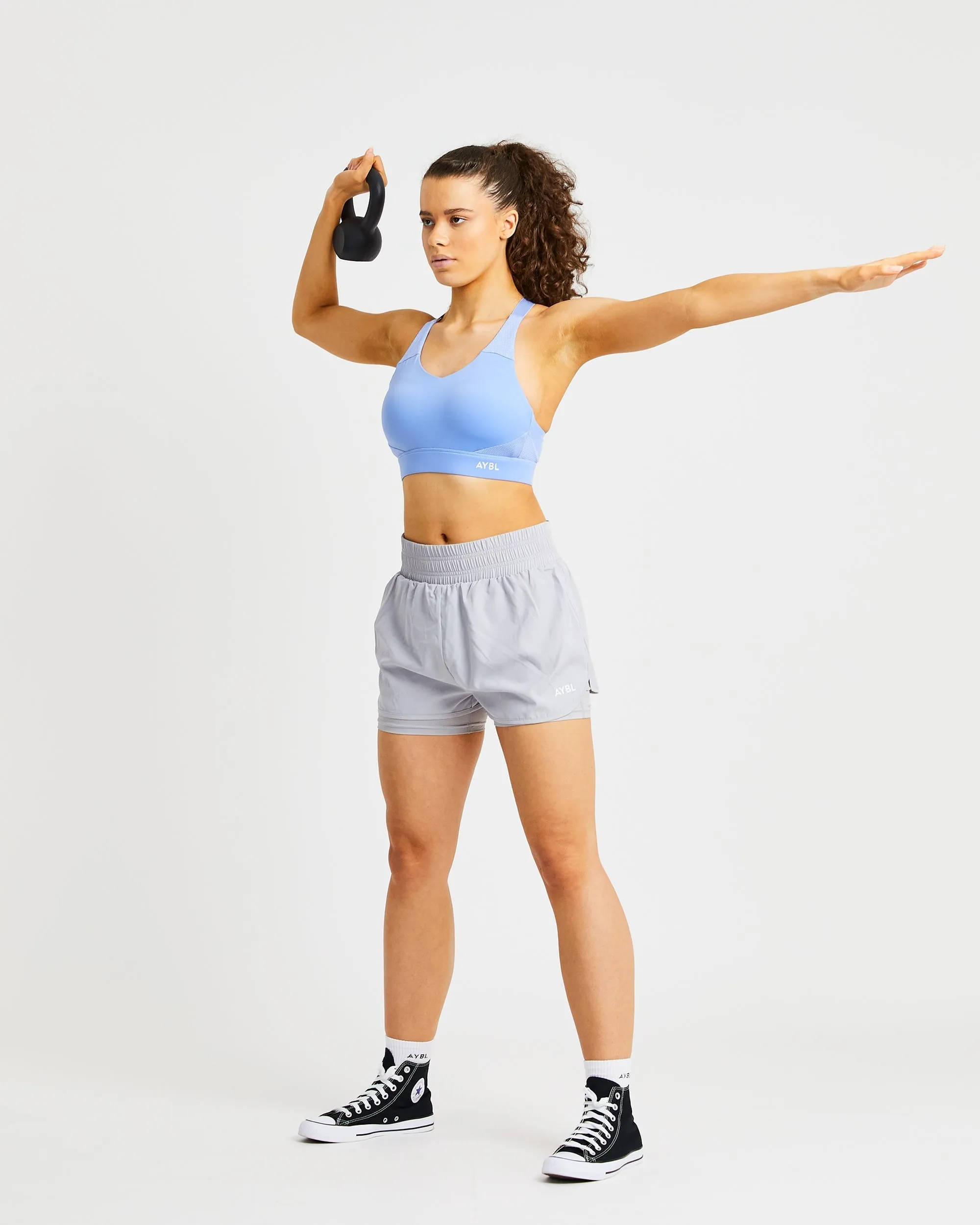 Sportive Open Back Sports Bra - Blue sold by AYBL product image thumbnail 5