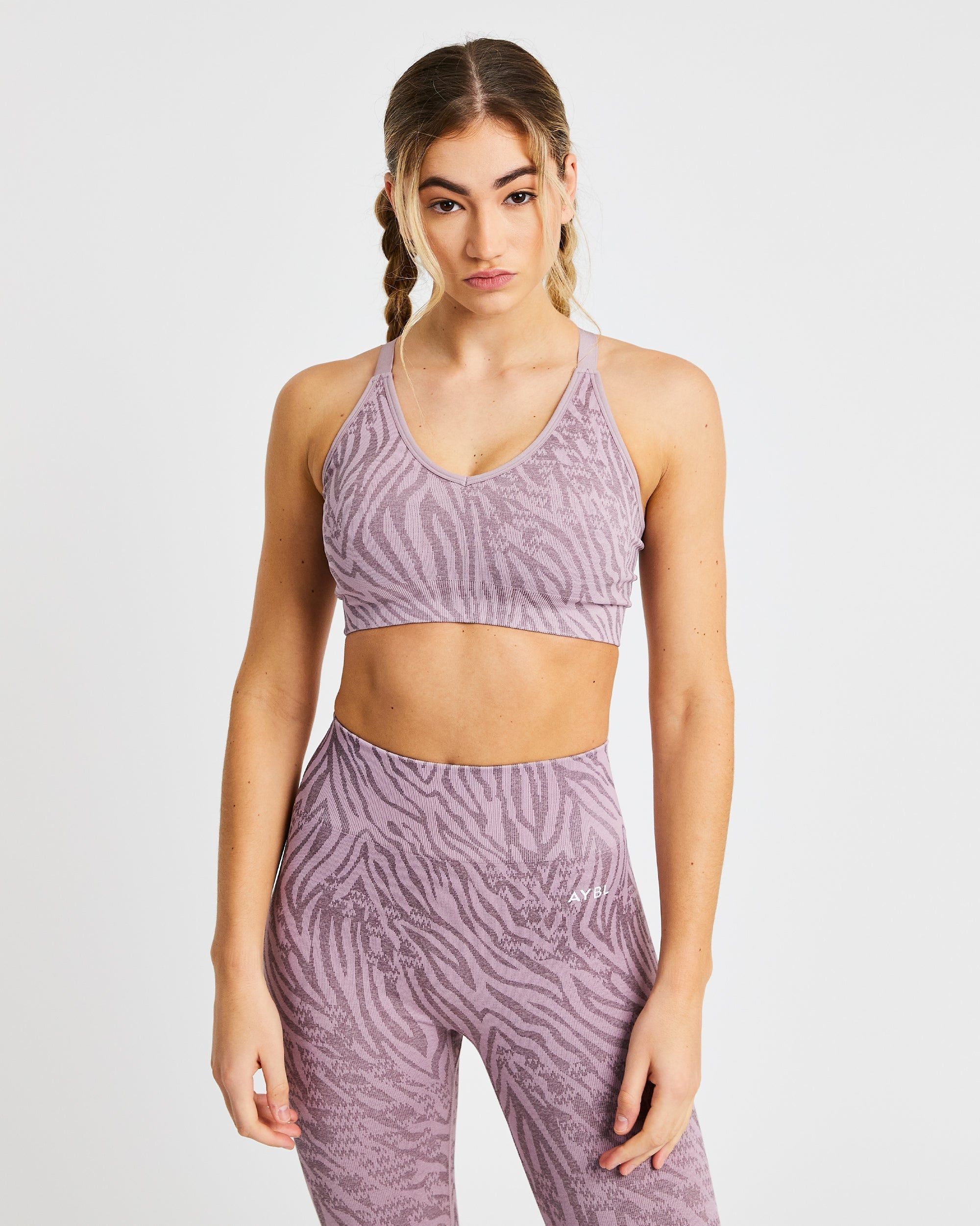 Evolve Animal Seamless Sports Bra - Mauve Lilac sold by AYBL