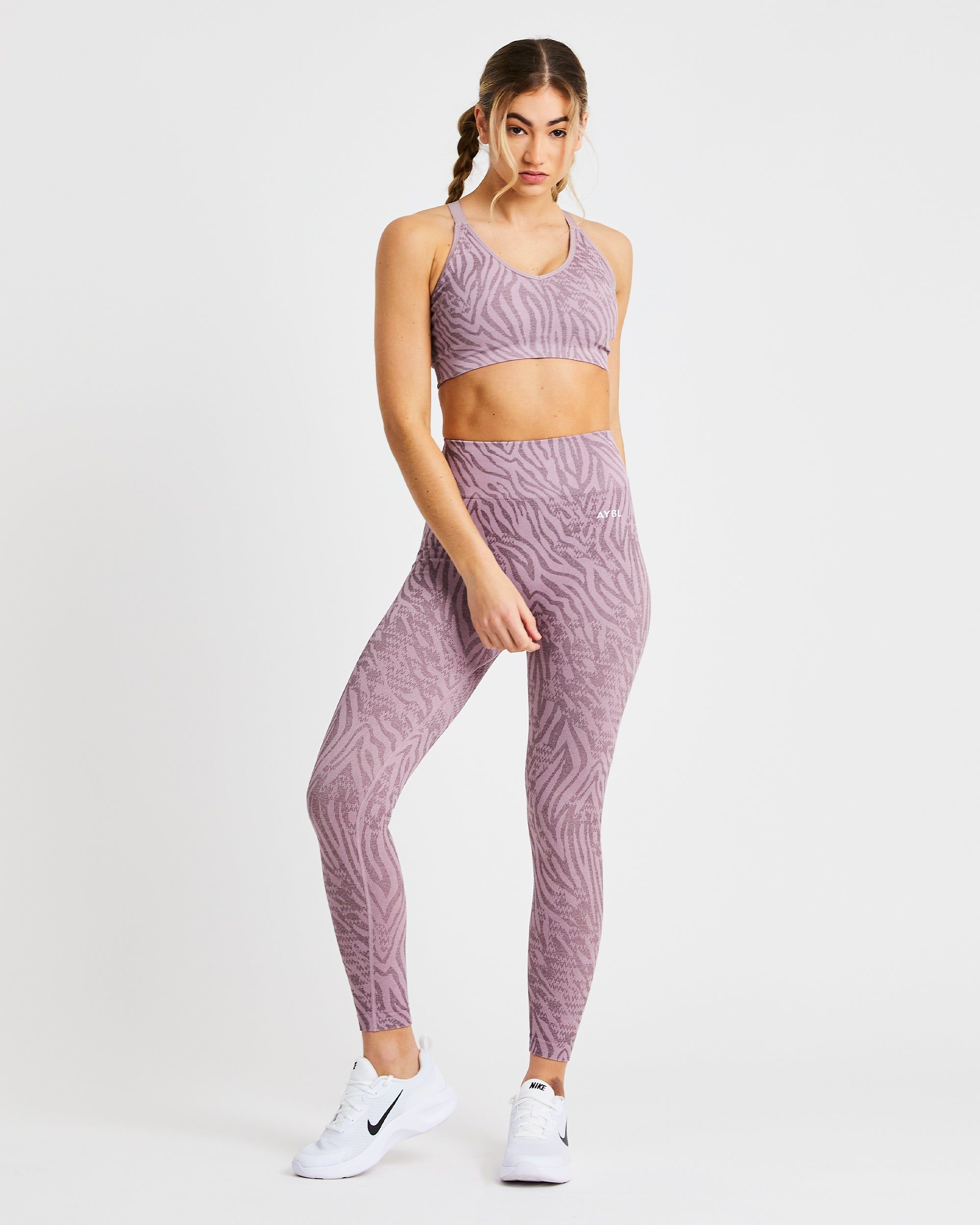 Evolve Animal Seamless Sports Bra - Mauve Lilac sold by AYBL product image thumbnail 3