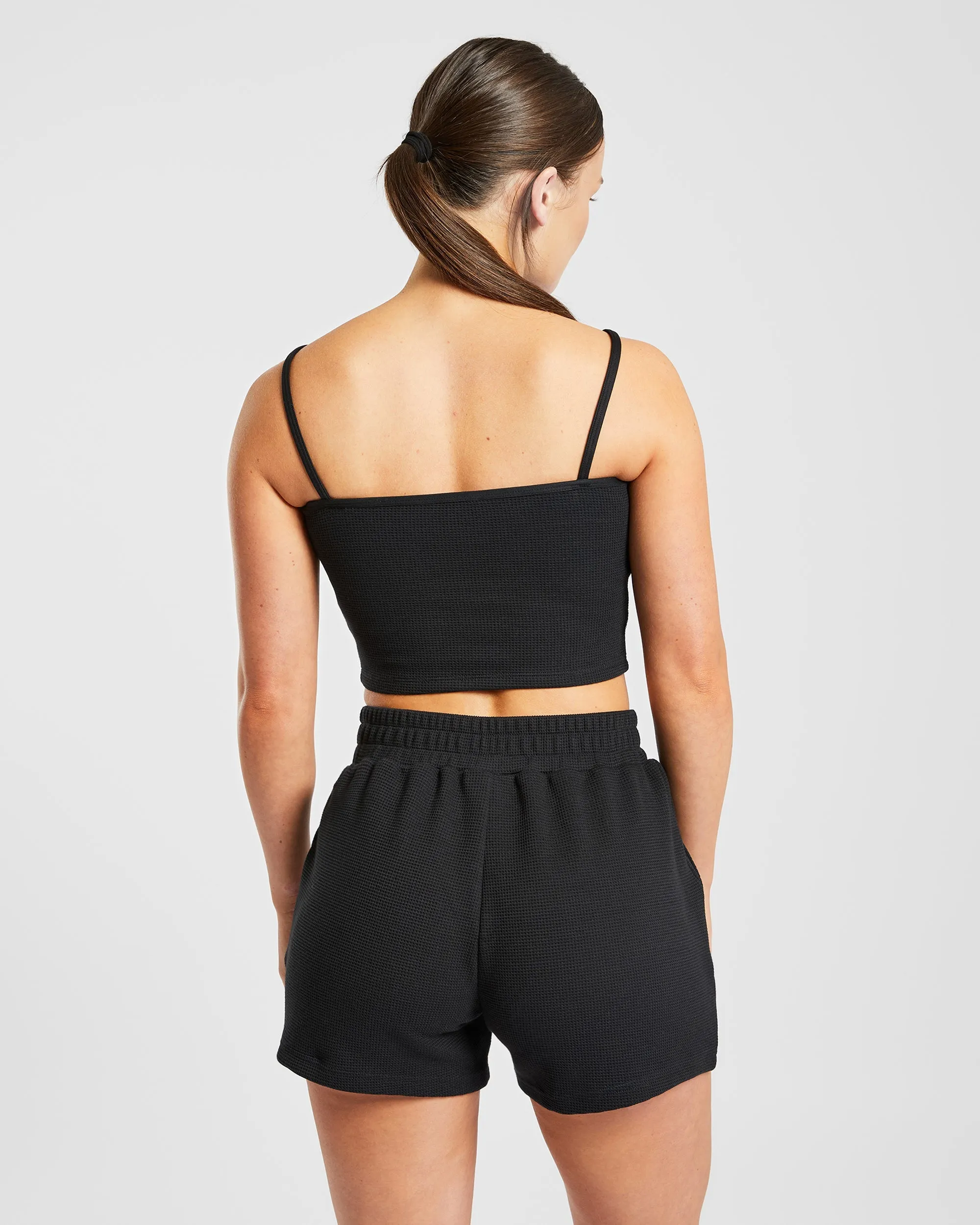 Waffle Crop Vest - Black sold by AYBL product image thumbnail 2