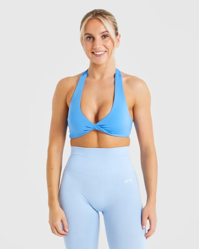 Essential Halterneck Sports Bra - Summer Blue sold by AYBL