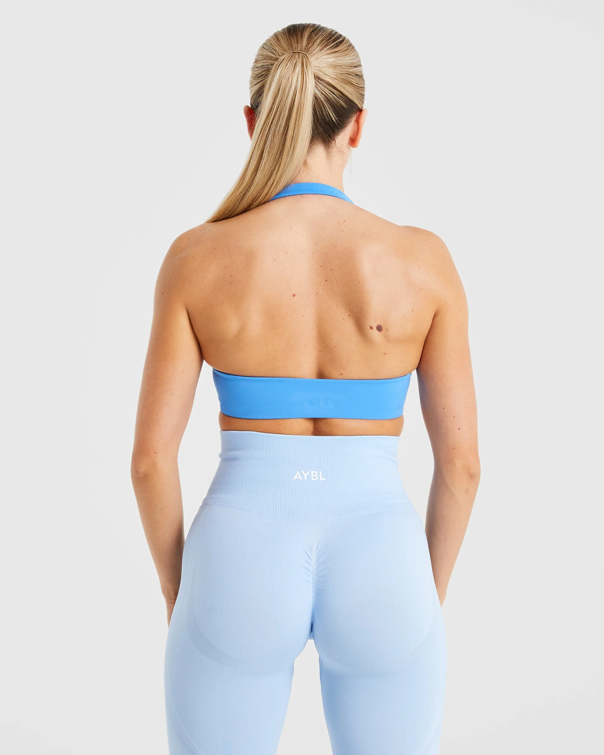 Essential Halterneck Sports Bra - Summer Blue sold by AYBL product image thumbnail 2