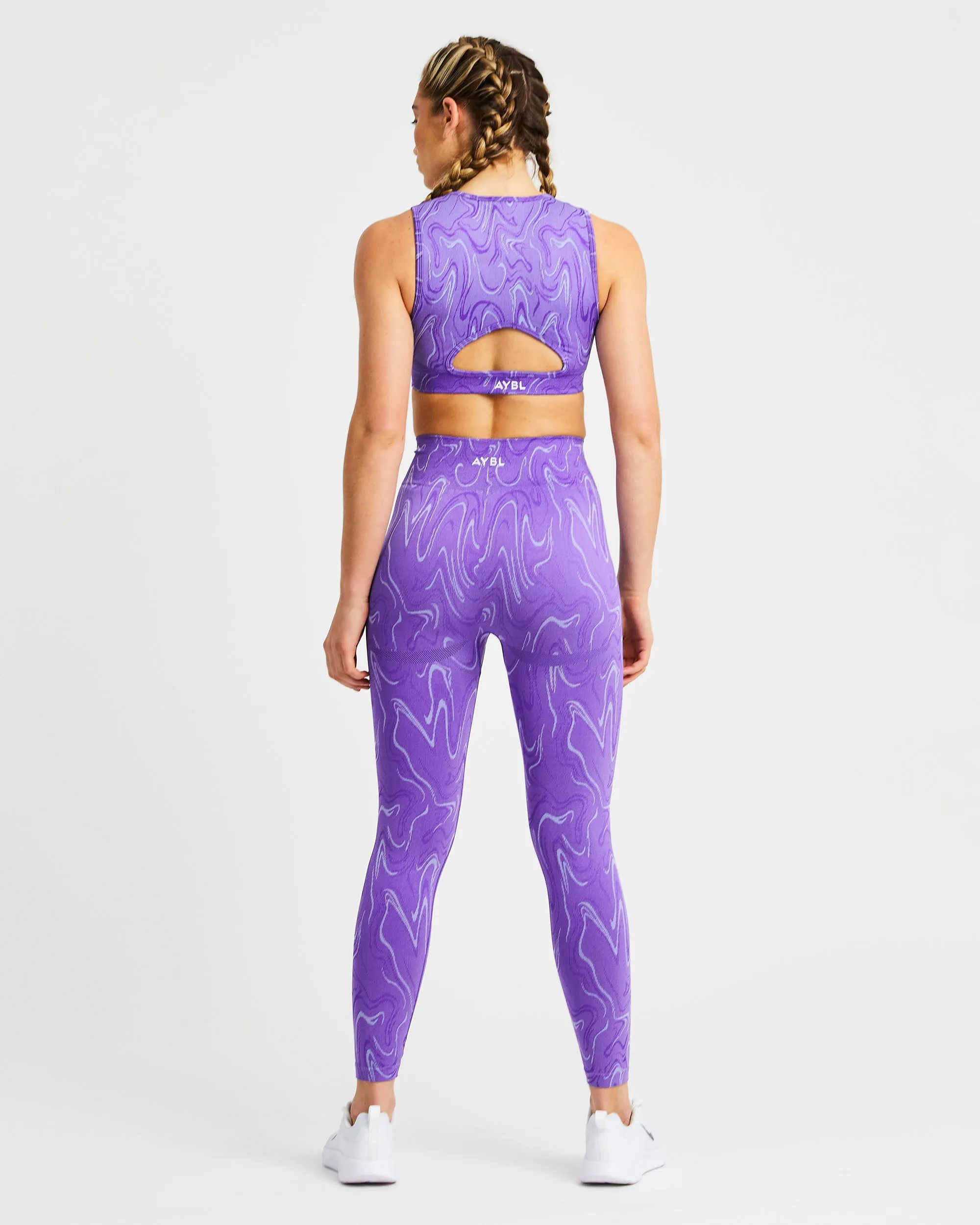 Velocity Seamless Crop Vest - Purple sold by AYBL product image thumbnail 4