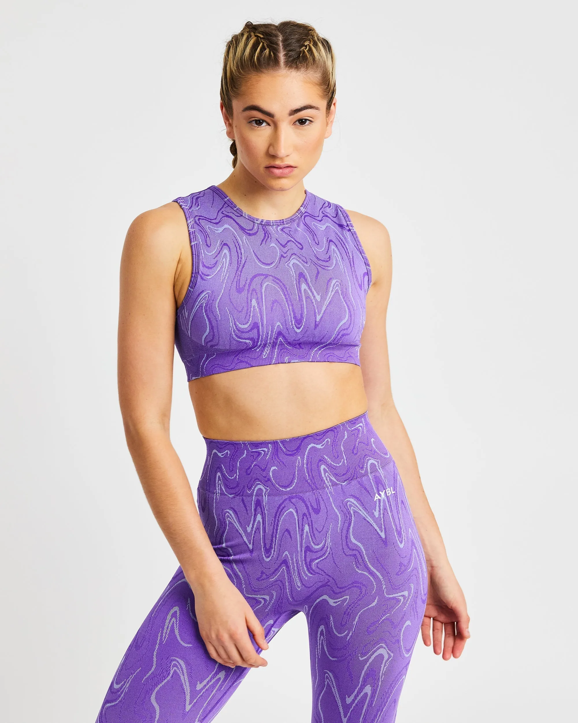 Velocity Seamless Crop Vest - Purple sold by AYBL