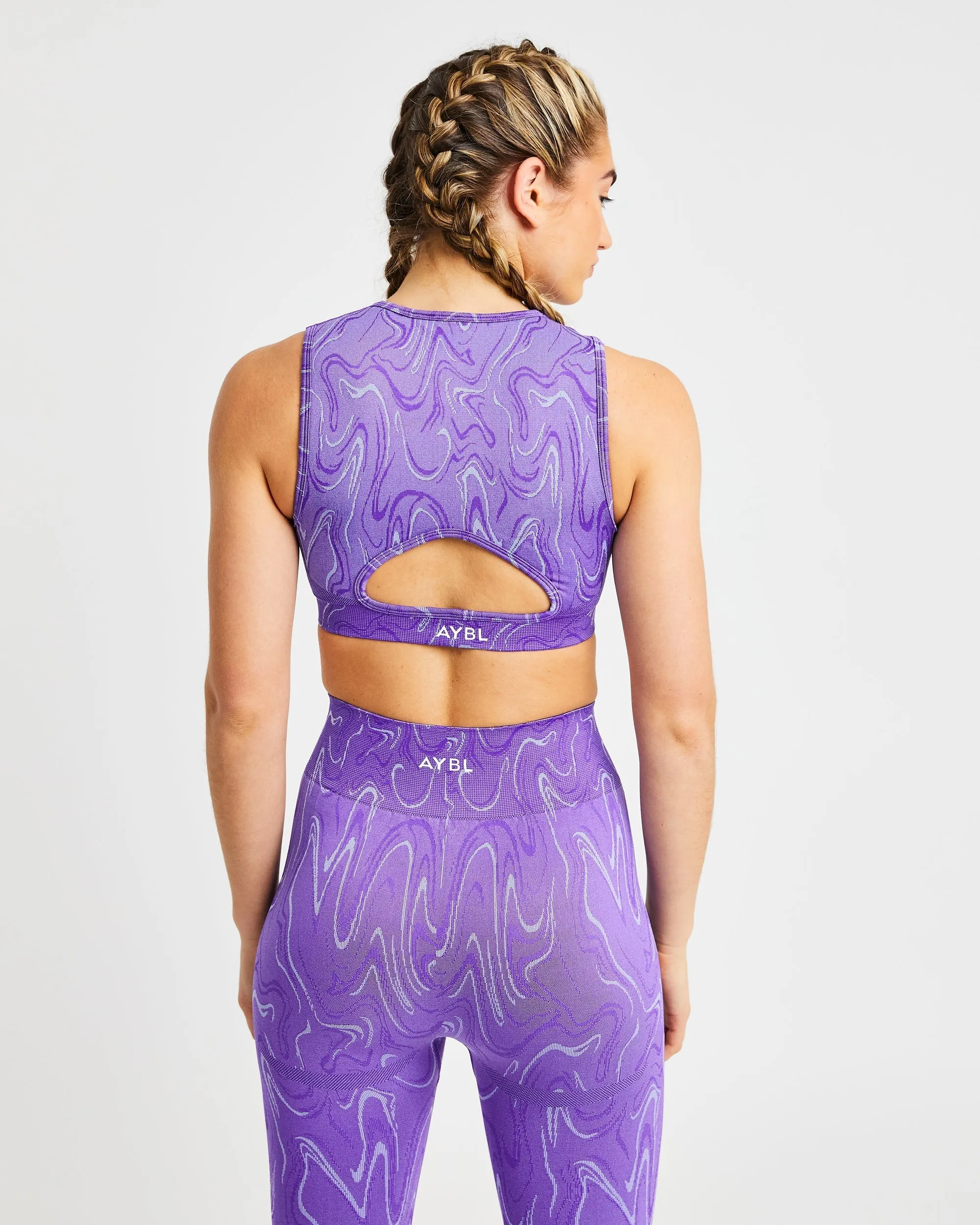 Velocity Seamless Crop Vest - Purple sold by AYBL product image thumbnail 2