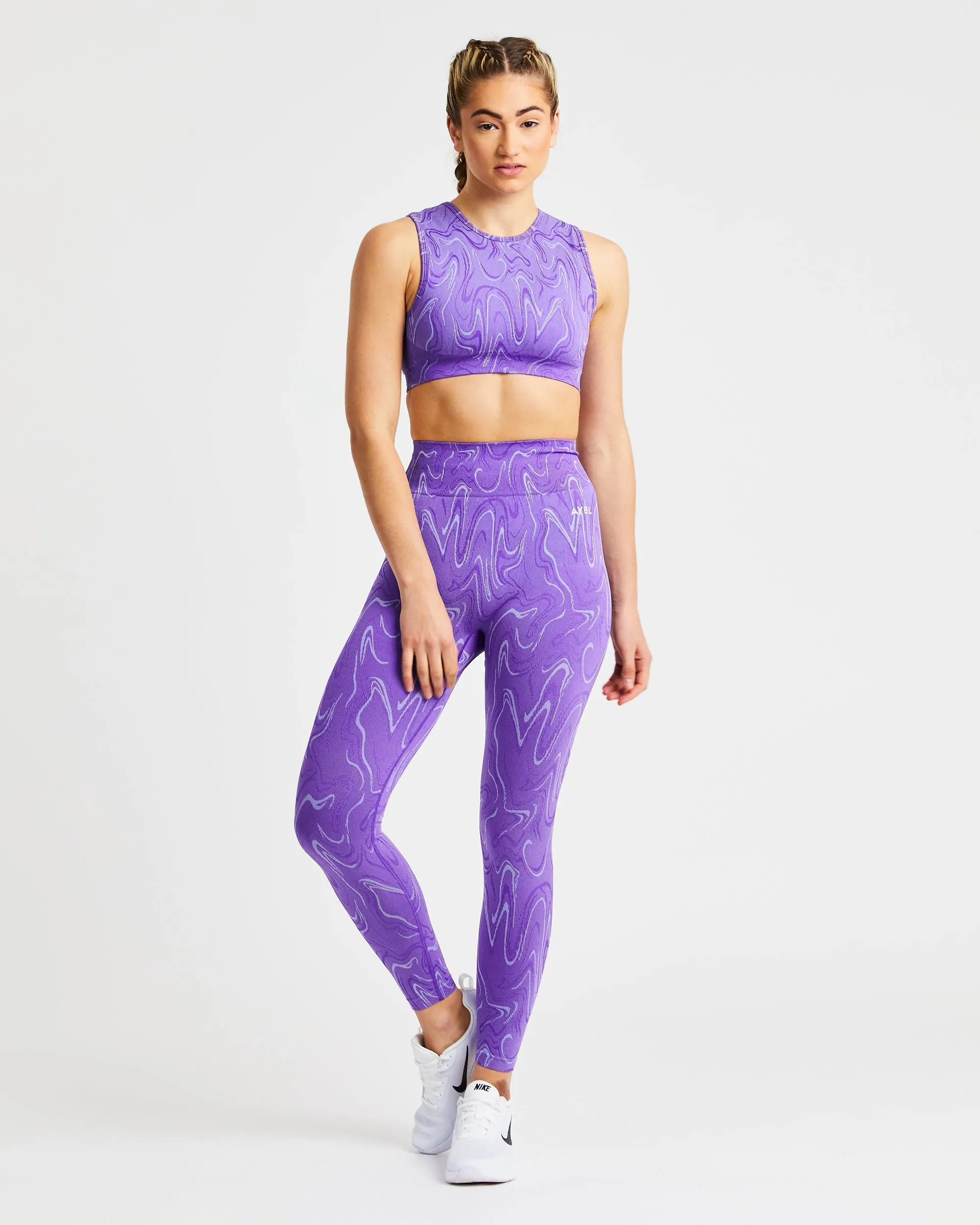 Velocity Seamless Crop Vest - Purple sold by AYBL product image thumbnail 3
