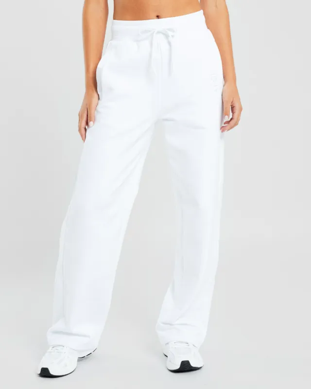 Everyday Relaxed Straight Leg Joggers - White sold by AYBL