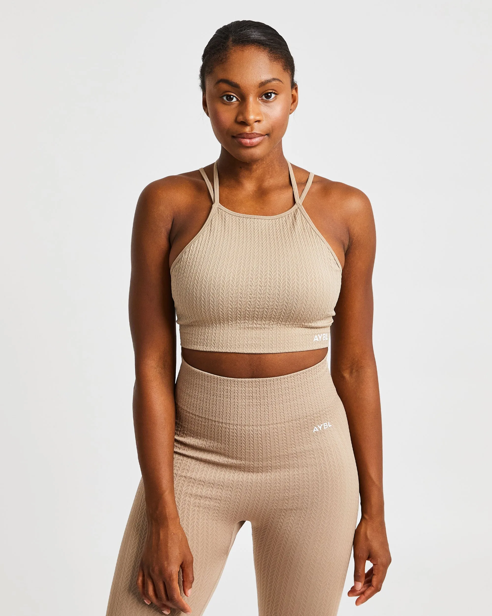Luxe Seamless Crop Tank Top - Mocha sold by AYBL