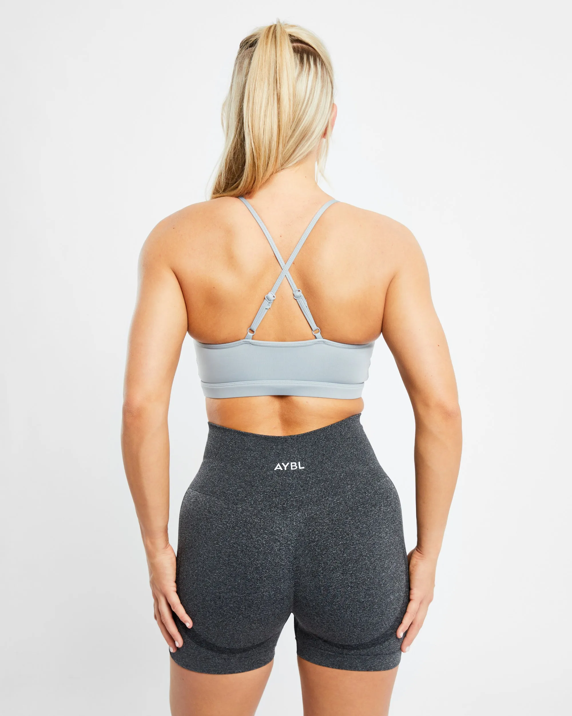 Essential V Neck Sports Bra - Pebble Grey sold by AYBL product image thumbnail 2