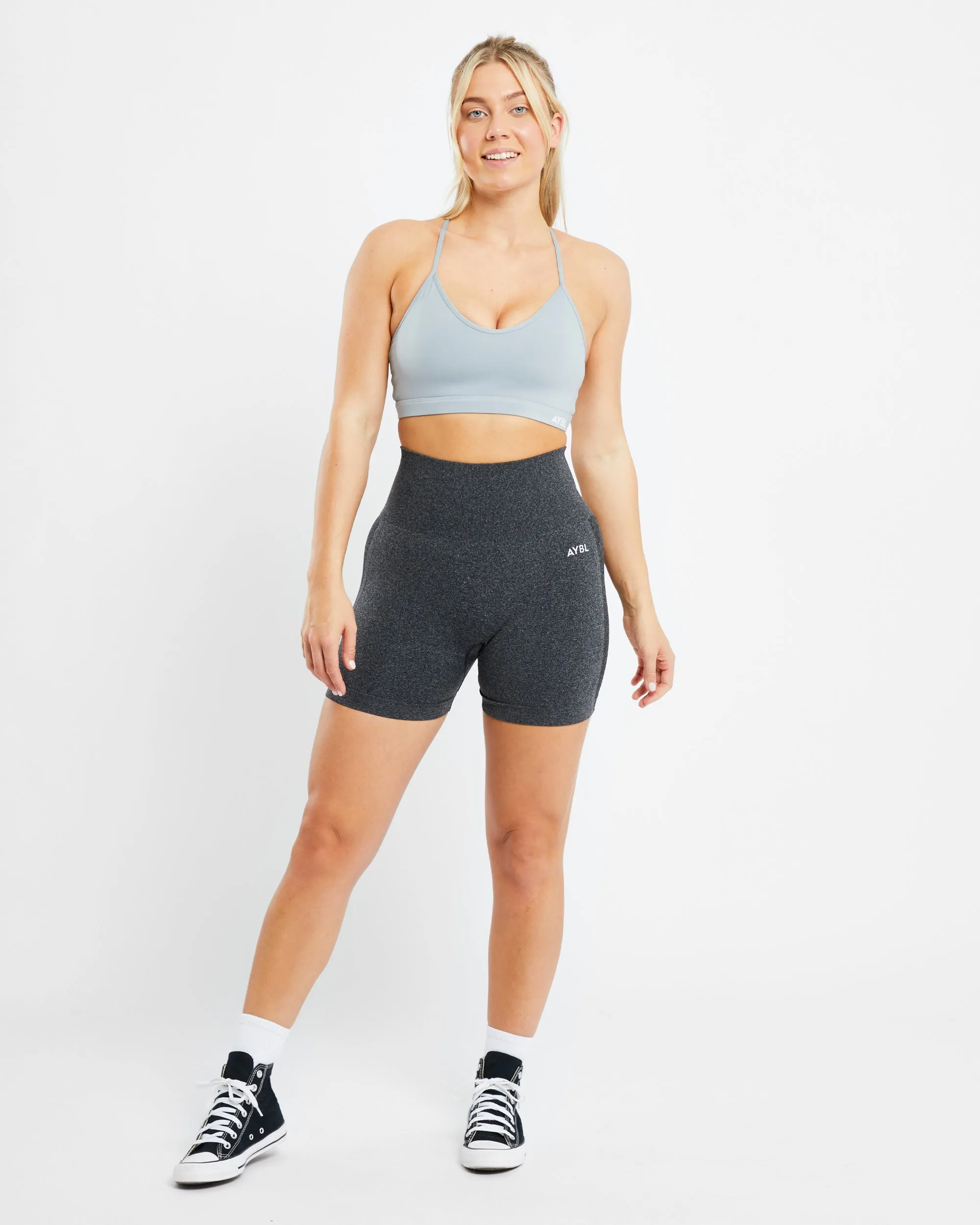 Essential V Neck Sports Bra - Pebble Grey sold by AYBL product image thumbnail 3