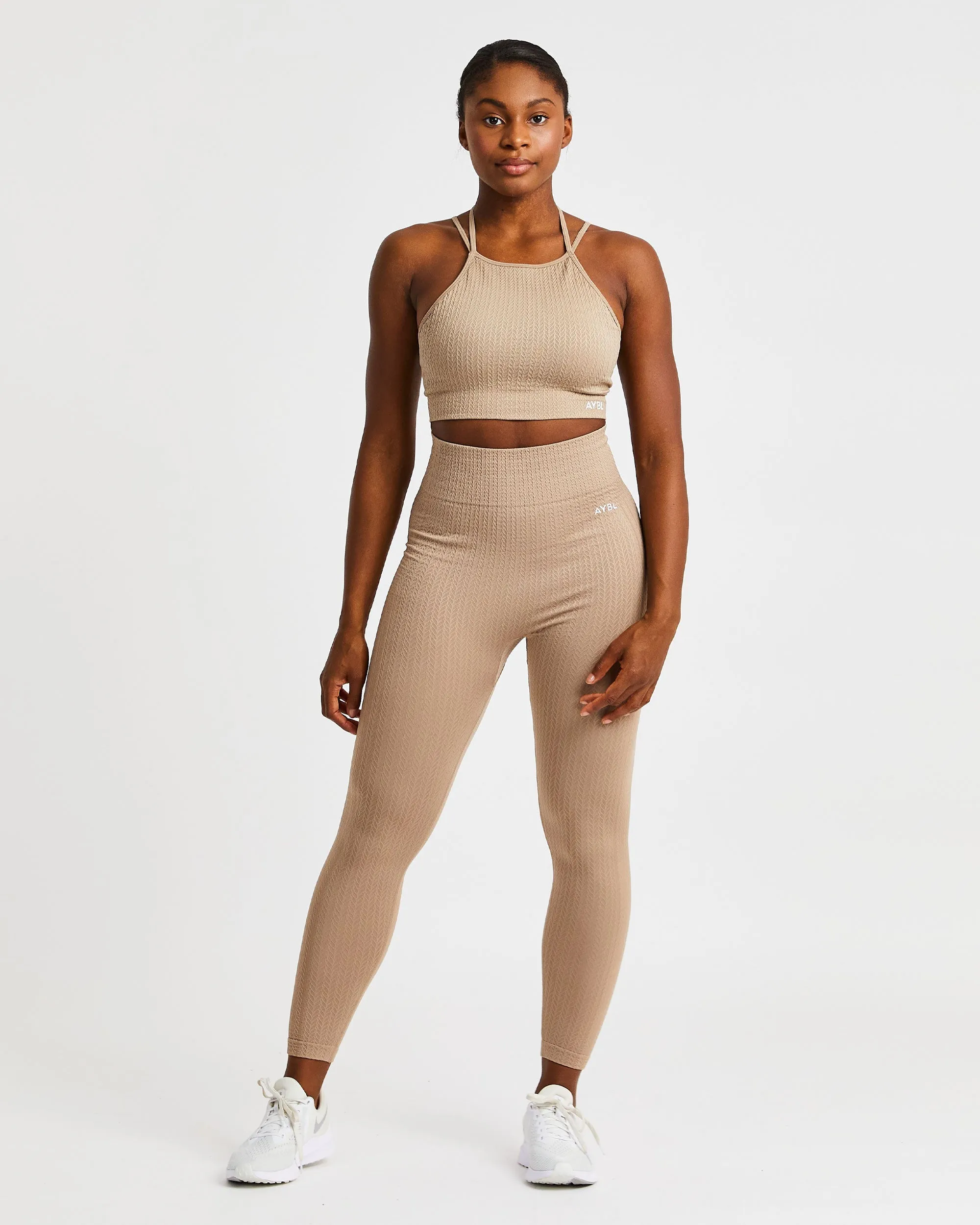 Luxe Seamless Crop Tank Top - Mocha sold by AYBL product image thumbnail 3