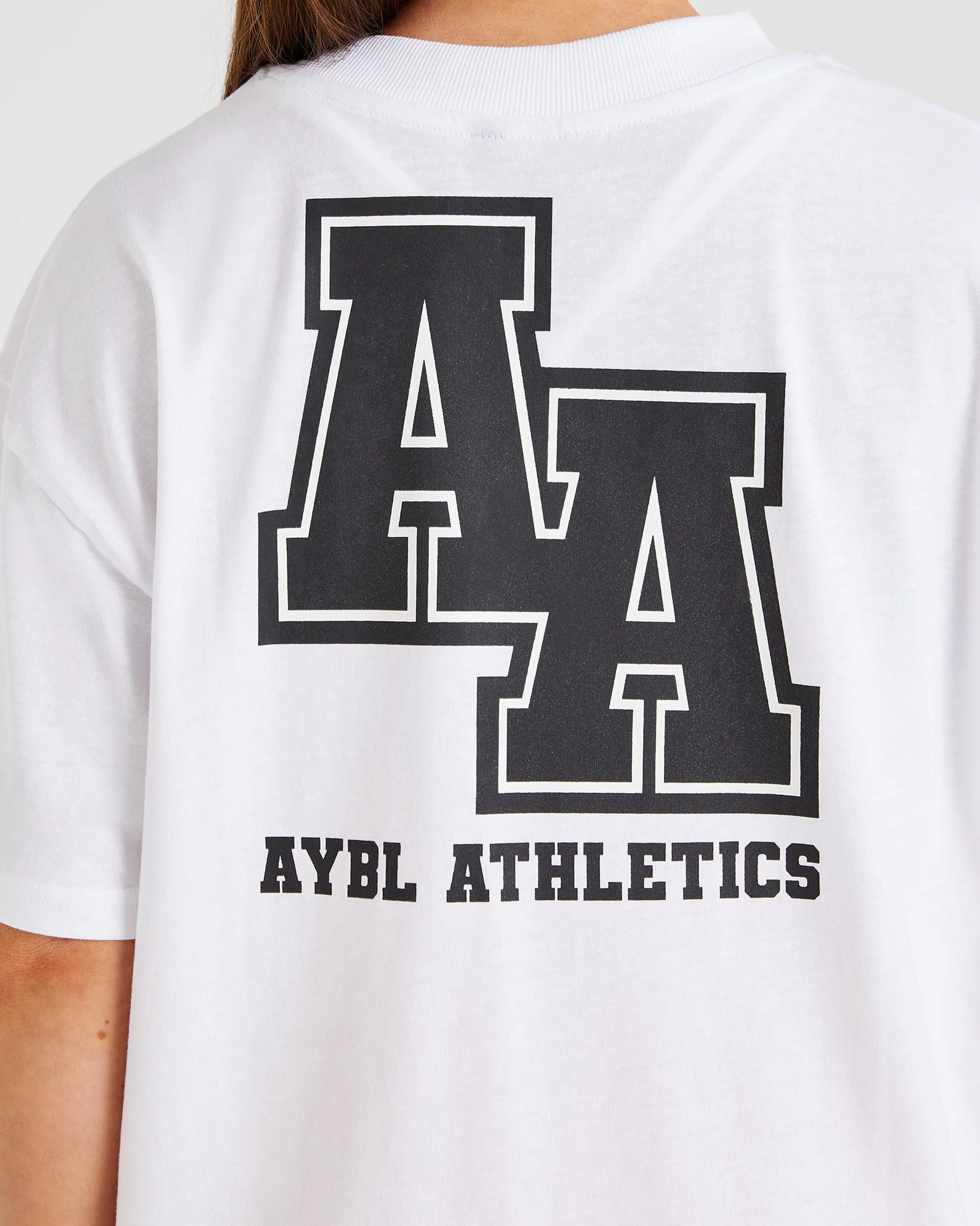 Athletics Slogan Oversized T Shirt - White sold by AYBL product image thumbnail 5