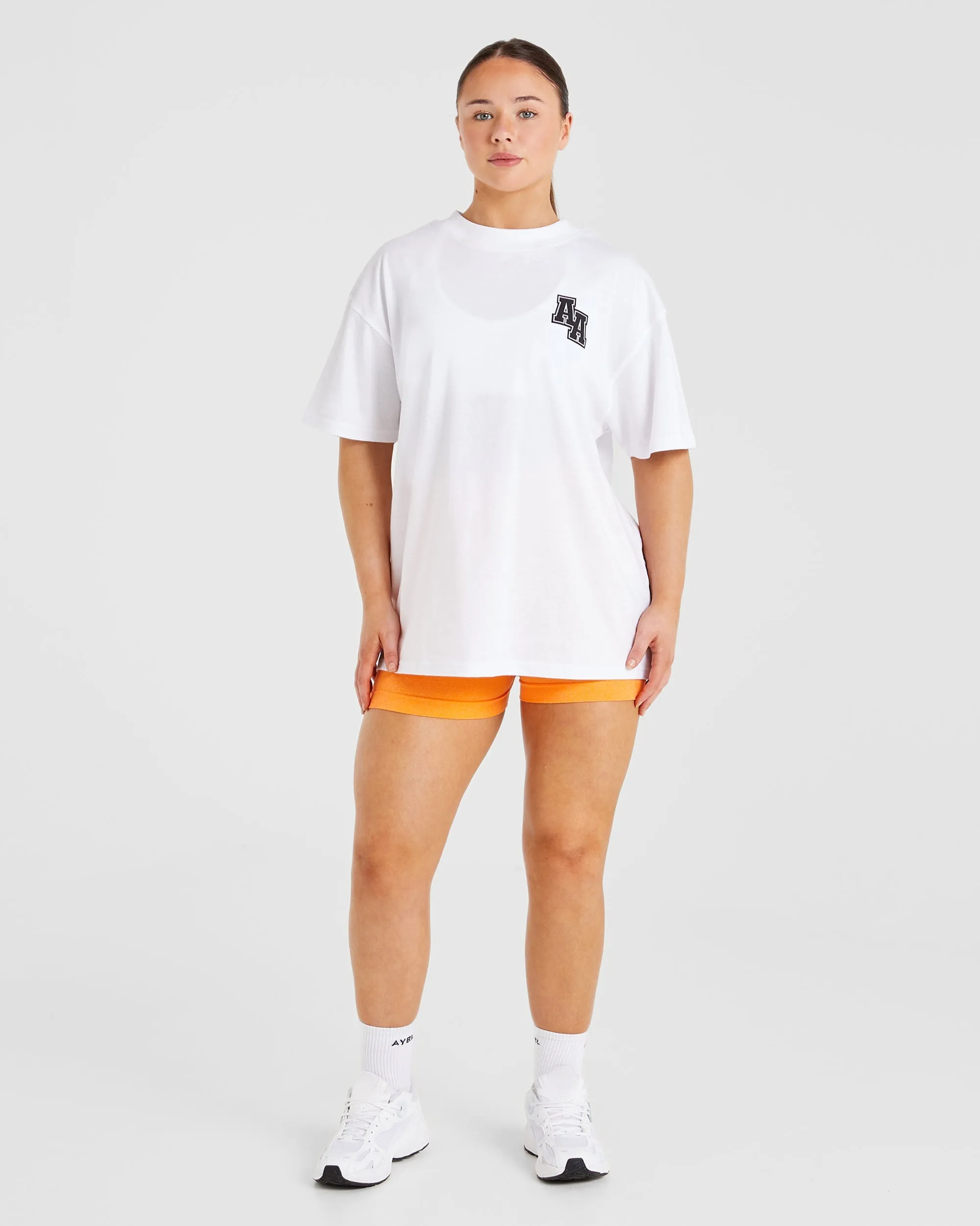 Athletics Slogan Oversized T Shirt - White sold by AYBL product image thumbnail 4