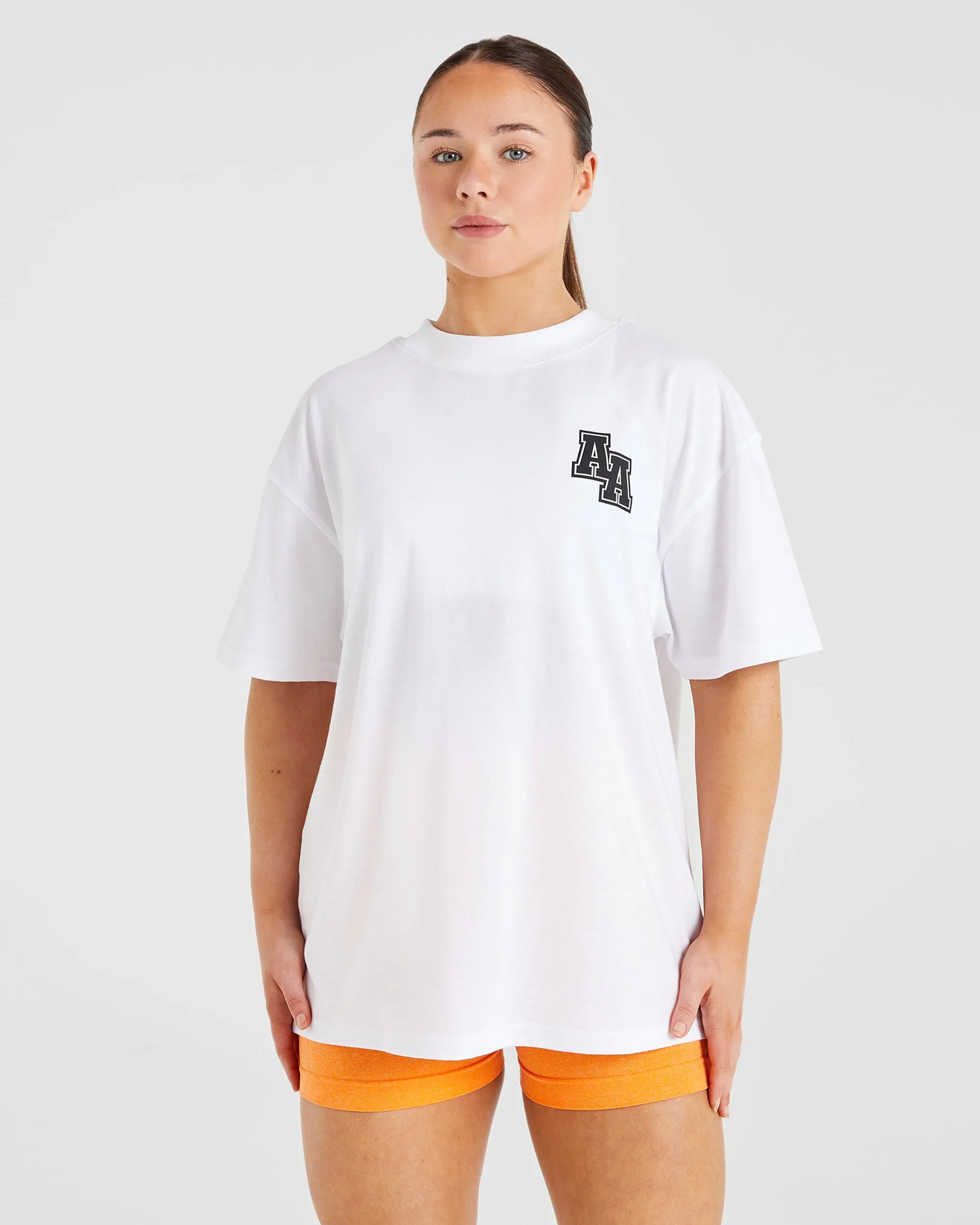Athletics Slogan Oversized T Shirt - White sold by AYBL product image thumbnail 2