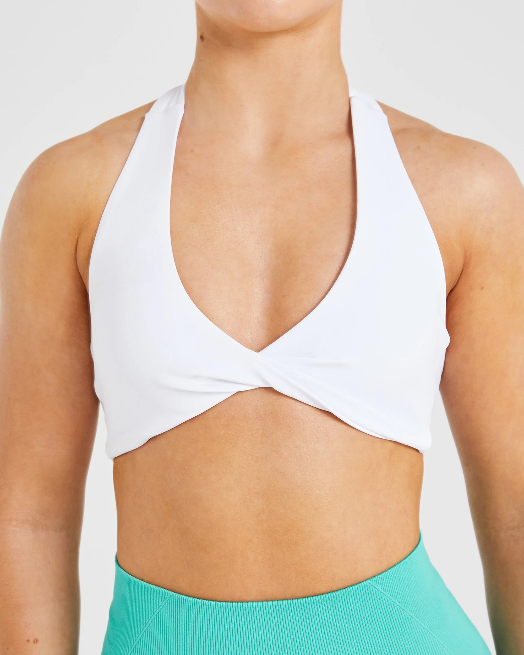 Essential Halterneck Sports Bra - White sold by AYBL product image thumbnail 5