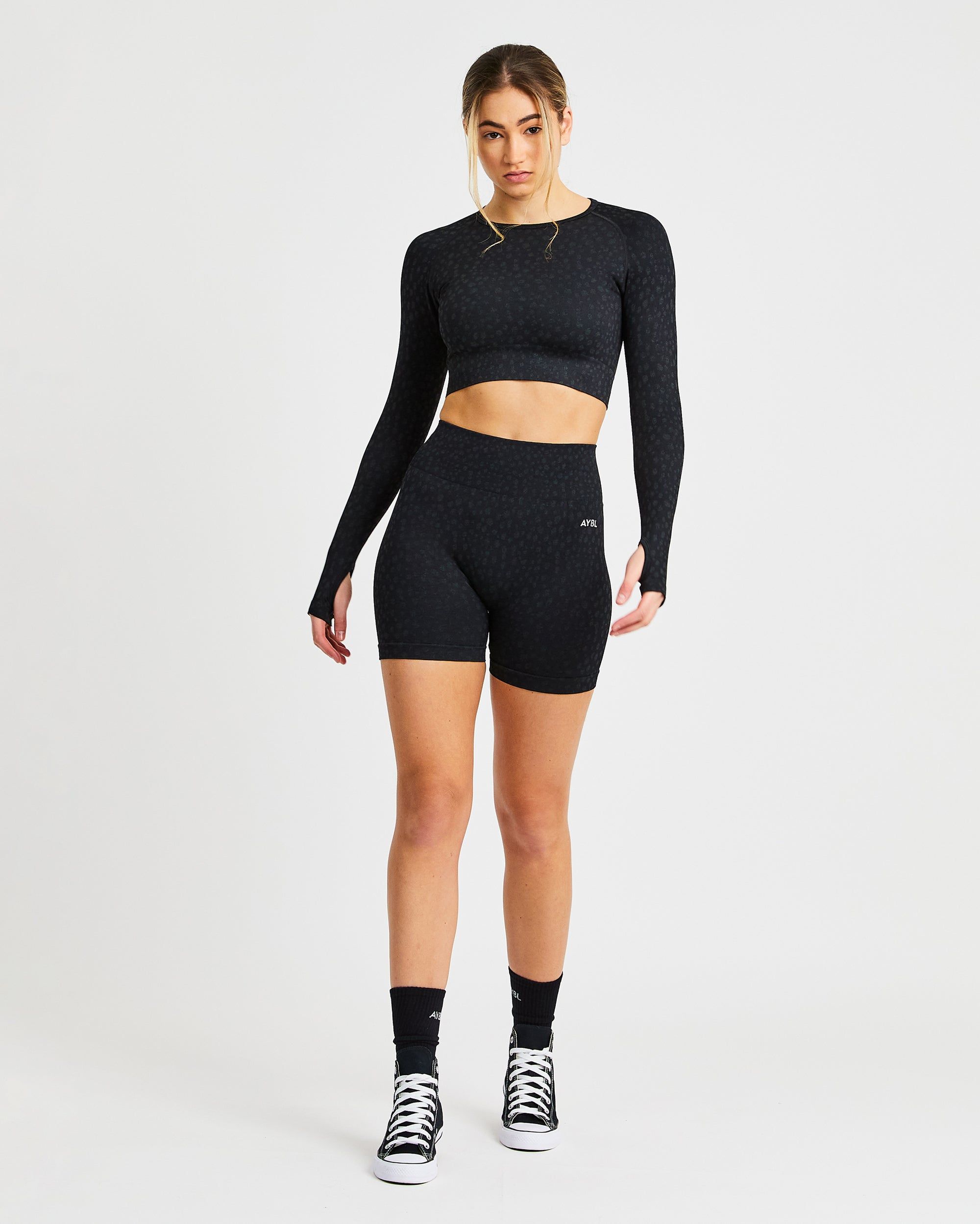 Evolve Speckle Seamless Shorts - Black sold by AYBL product image thumbnail 3