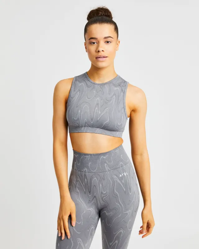 Velocity Seamless Crop Vest - Grey sold by AYBL