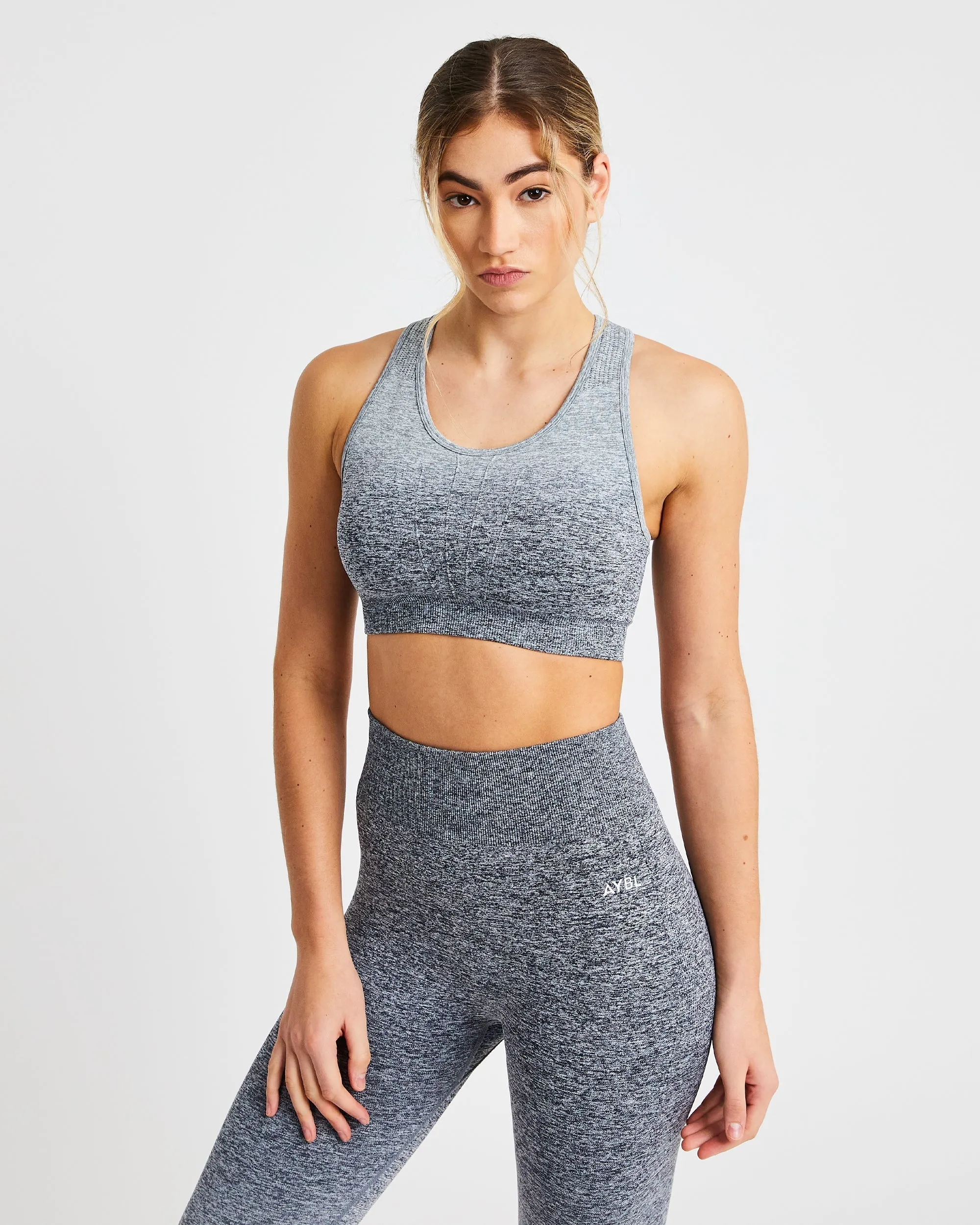 Pulse Ombré Seamless Sports Bra - Grey sold by AYBL