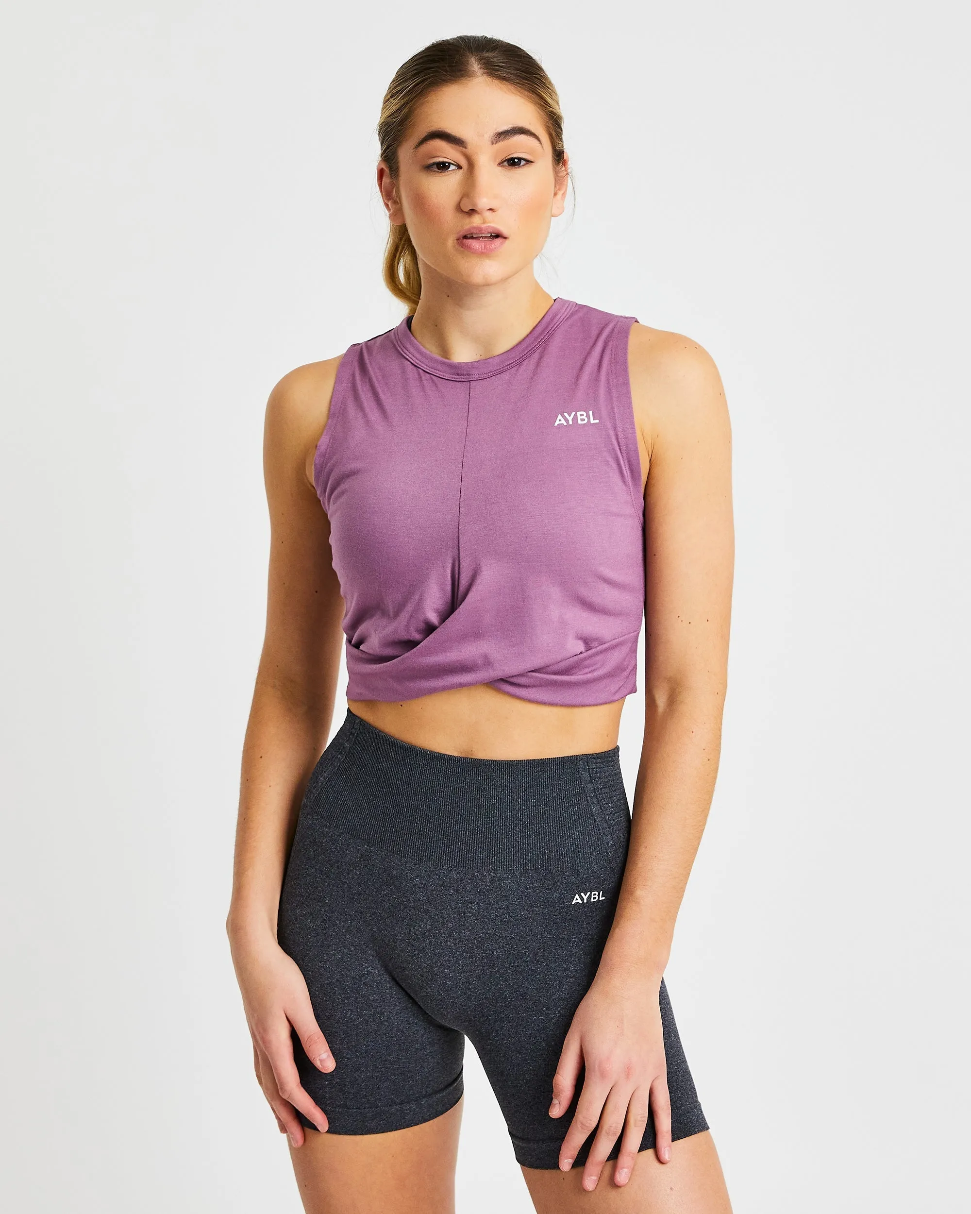 Element Twist Vest - Mauve Purple sold by AYBL