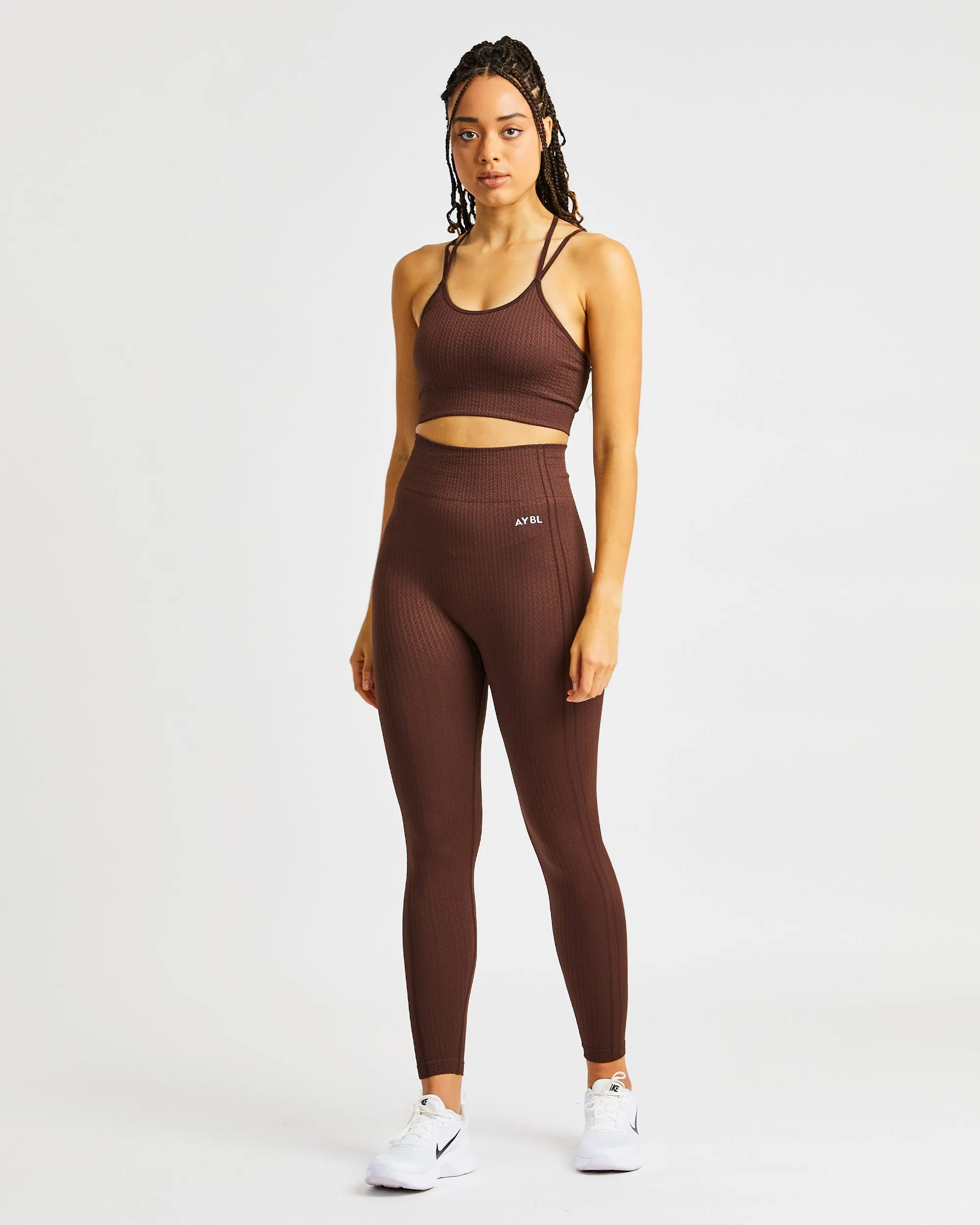 Luxe Seamless Sports Bra - Brown sold by AYBL product image thumbnail 3