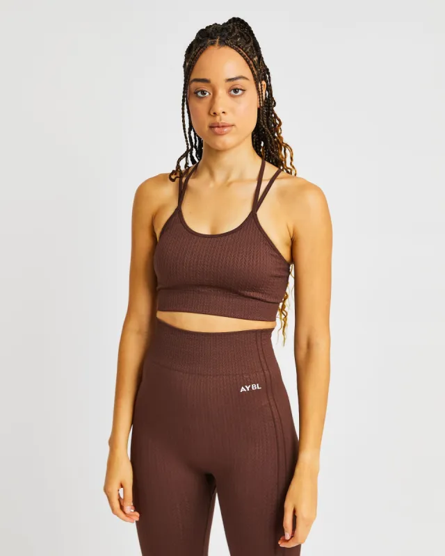 Luxe Seamless Sports Bra - Brown sold by AYBL