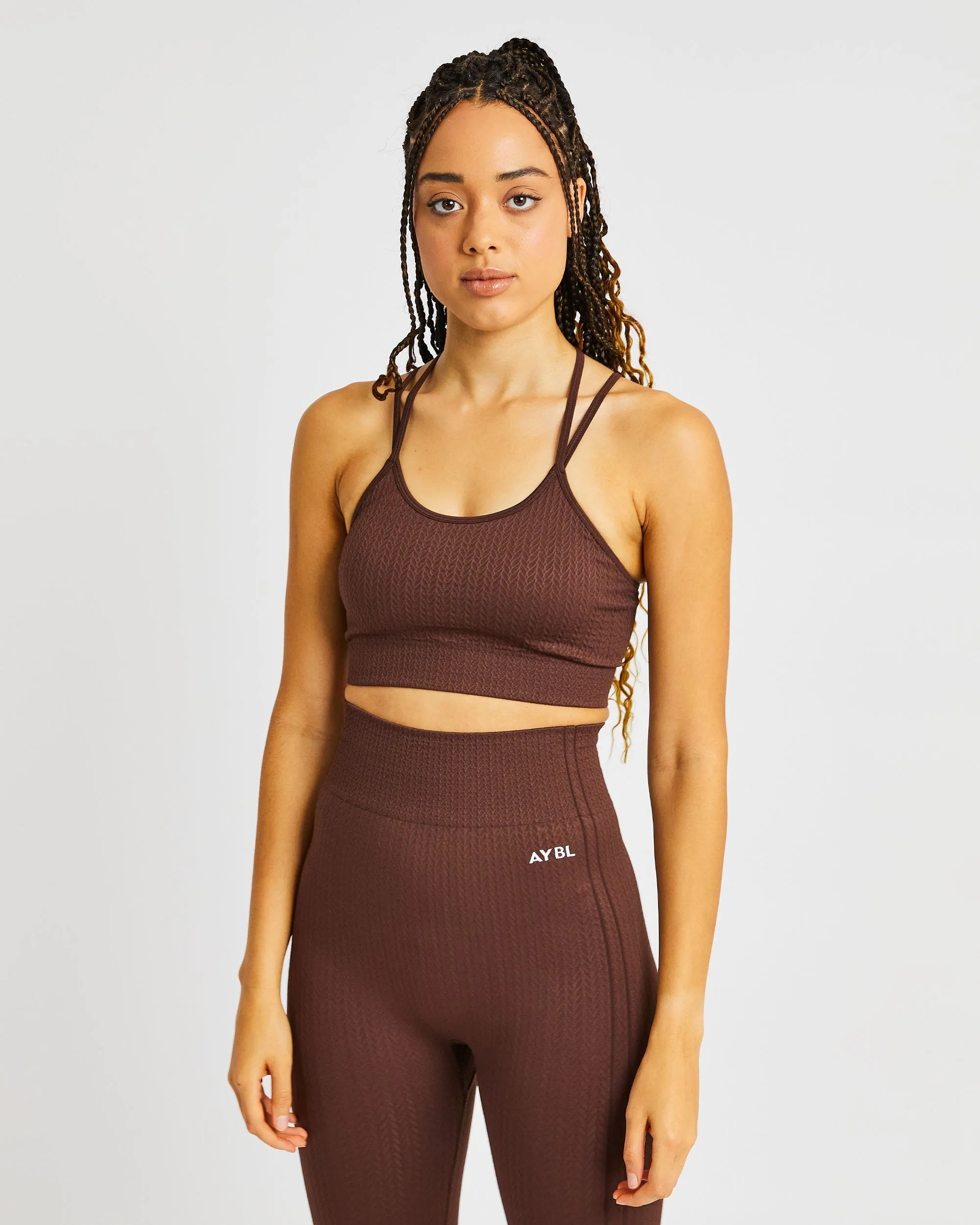 Luxe Seamless Sports Bra - Brown sold by AYBL