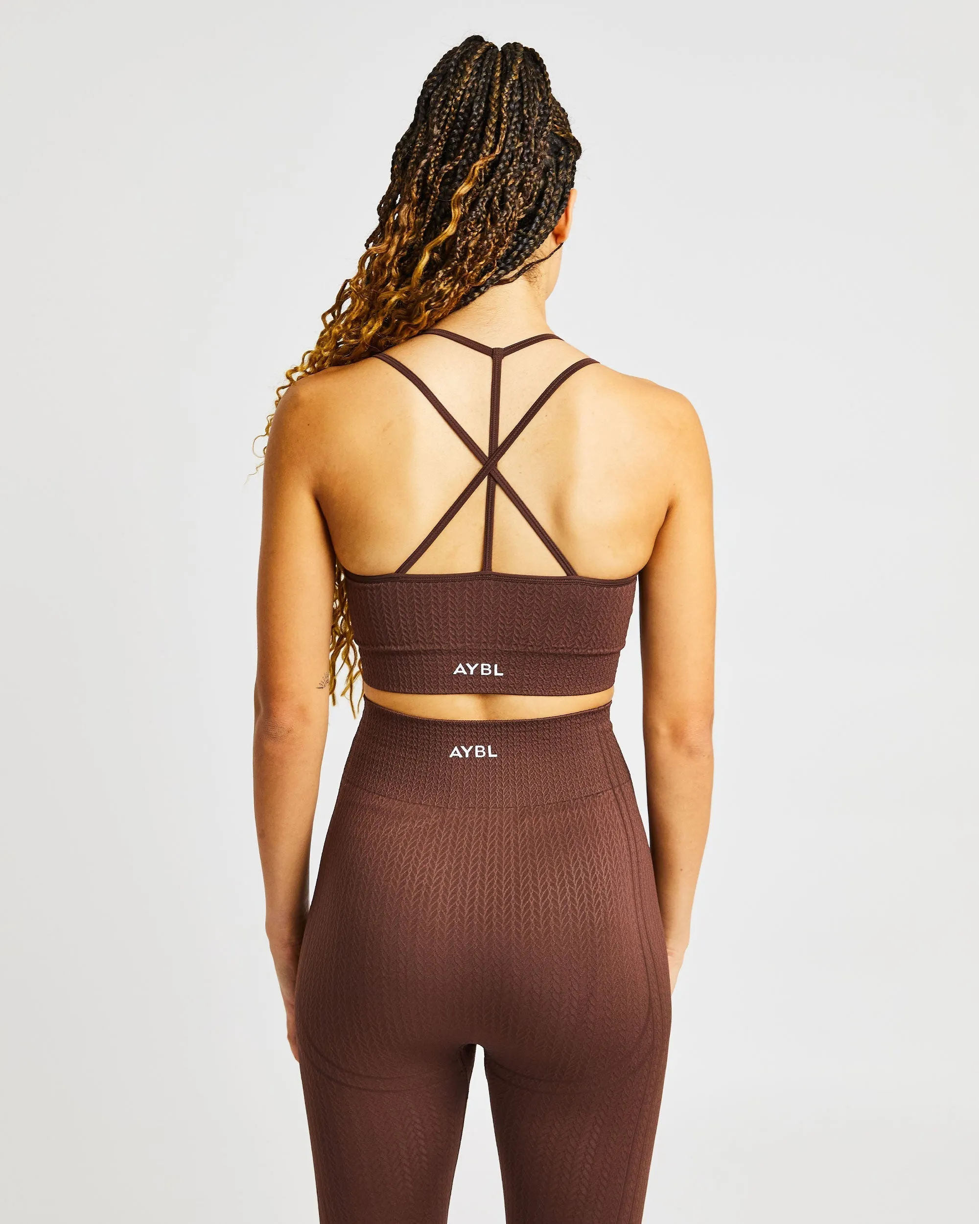 Luxe Seamless Sports Bra - Brown sold by AYBL product image thumbnail 2