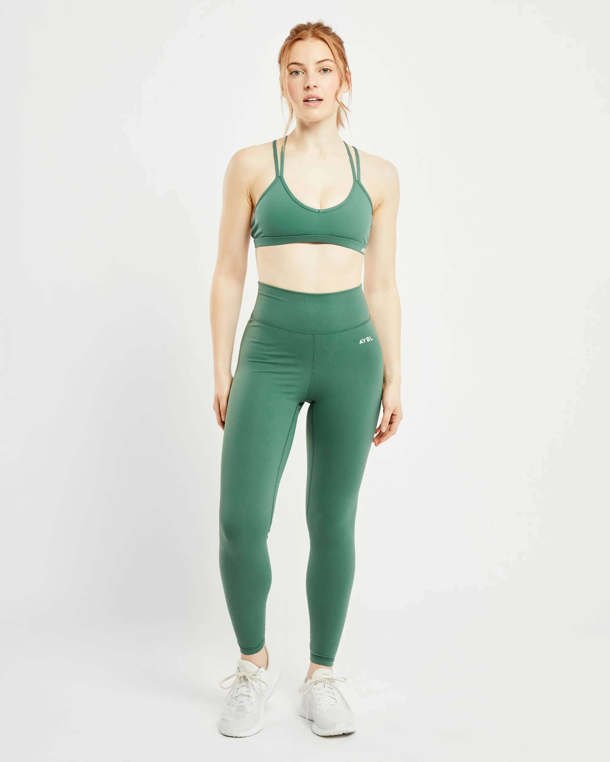 Essential Strappy Sports Bra - Green sold by AYBL product image thumbnail 3